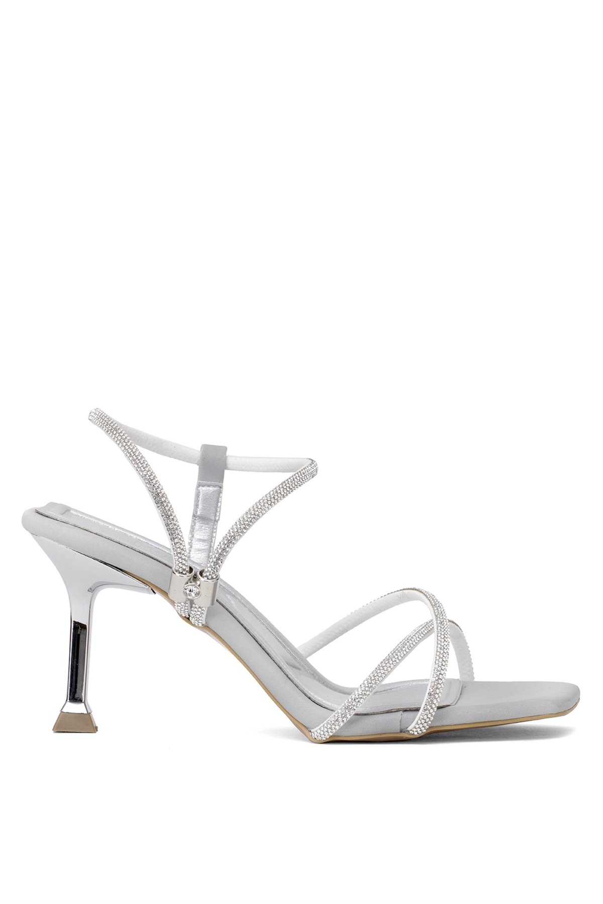 Elit PM161 K7022 Kadın Abiye Ayakkabı Gümüş - Görsel 2