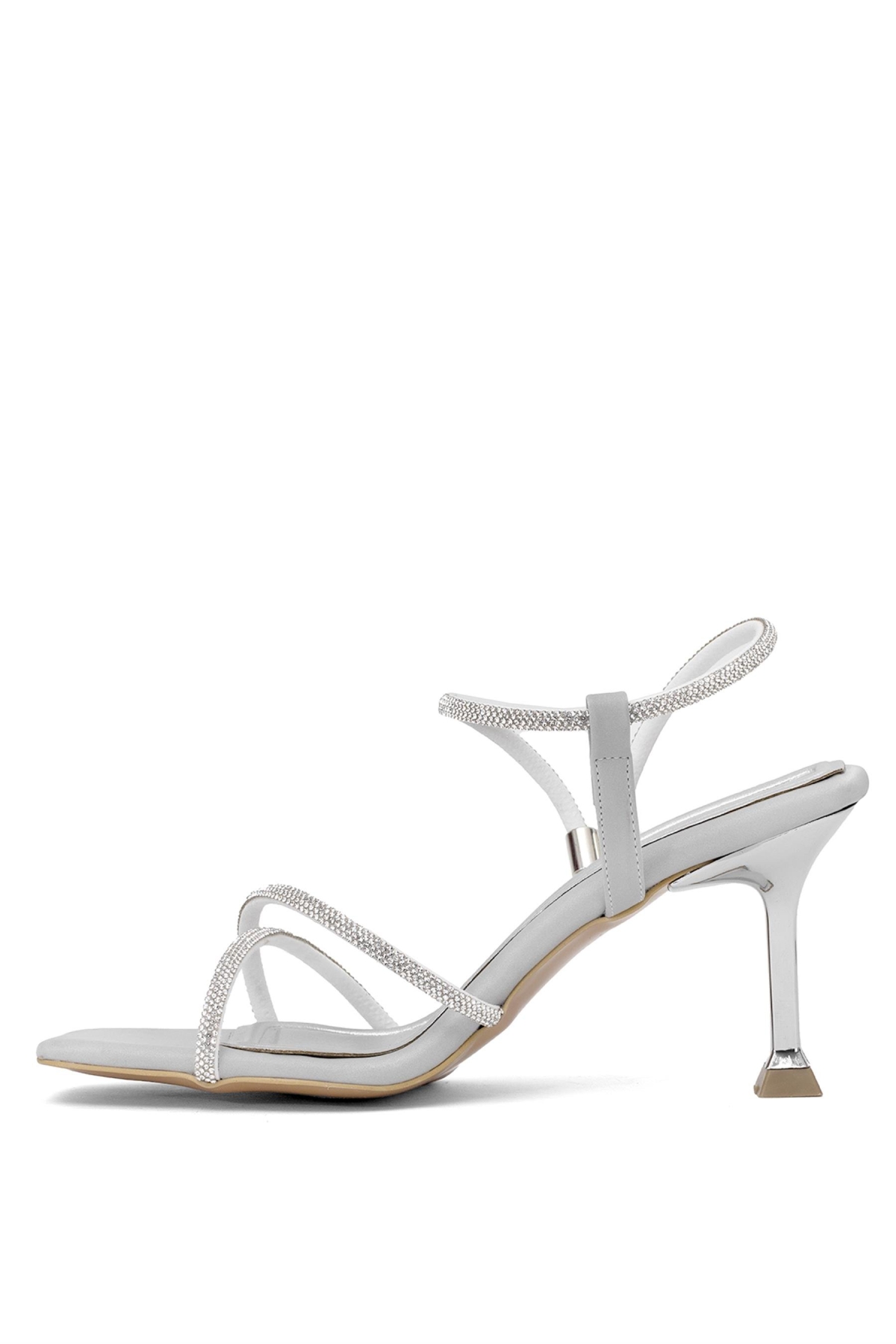 Elit PM161 K7022 Kadın Abiye Ayakkabı Gümüş - Görsel 4