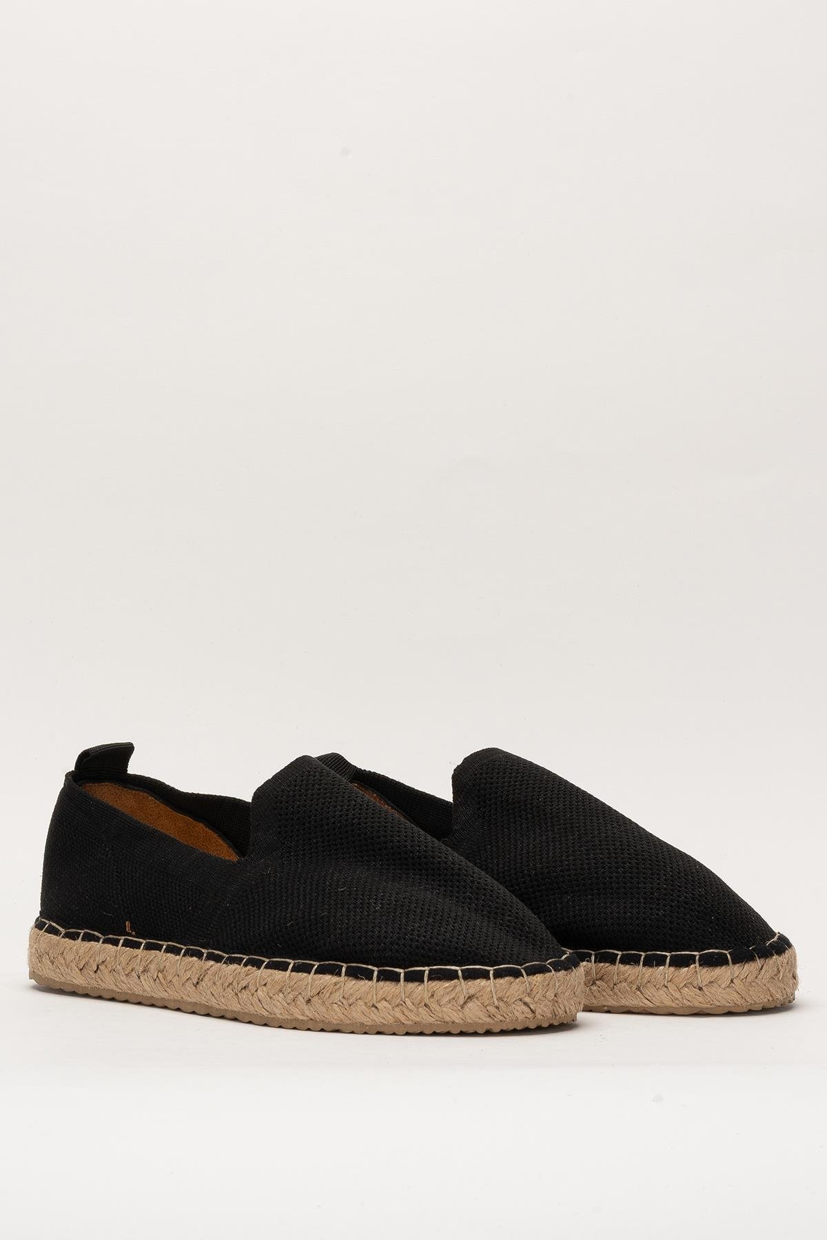 Liger Unisex El Yapımı Triko Espadril SİYAH - Görsel 4