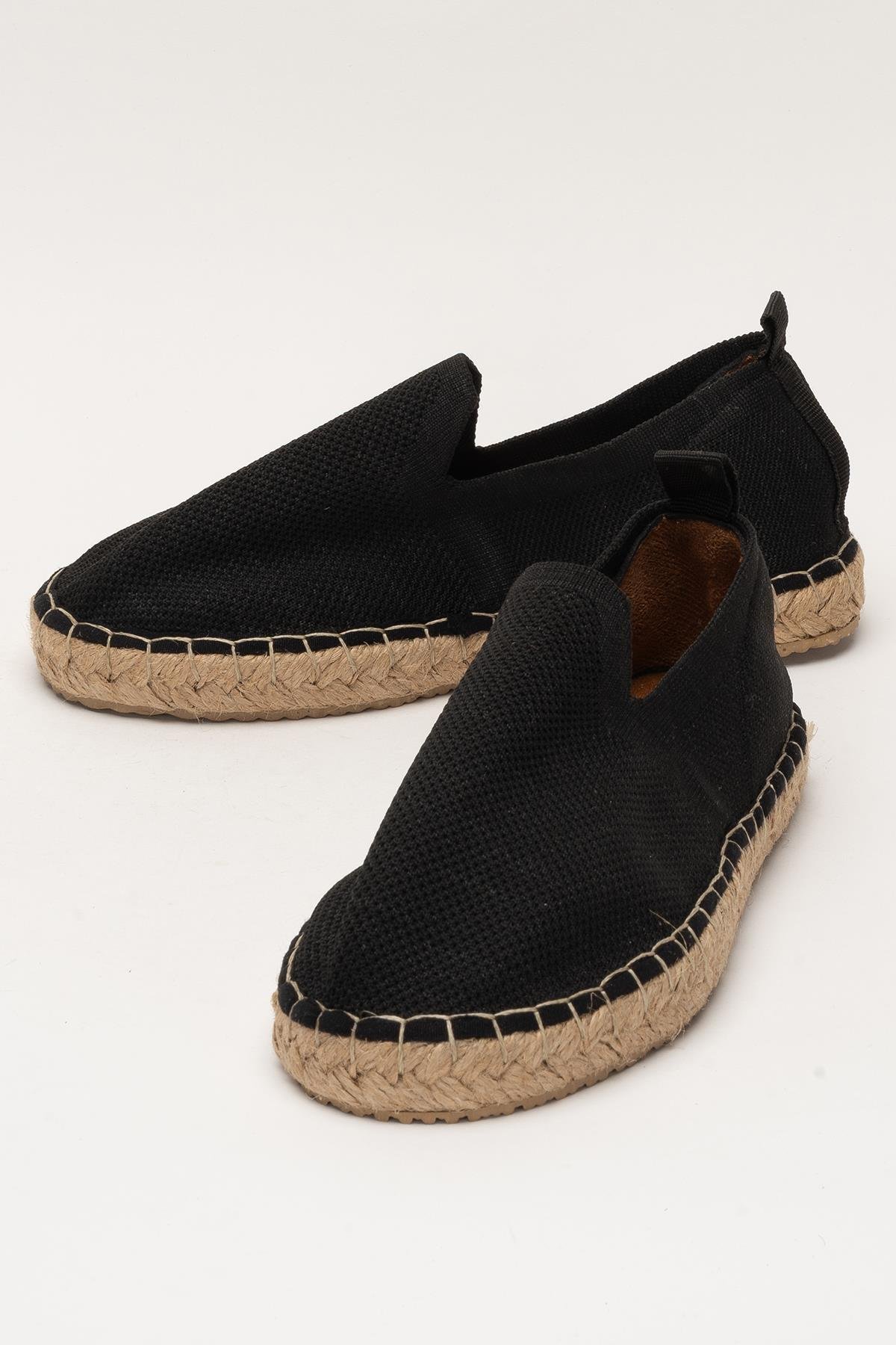 Liger Unisex El Yapımı Triko Espadril SİYAH - Görsel 6