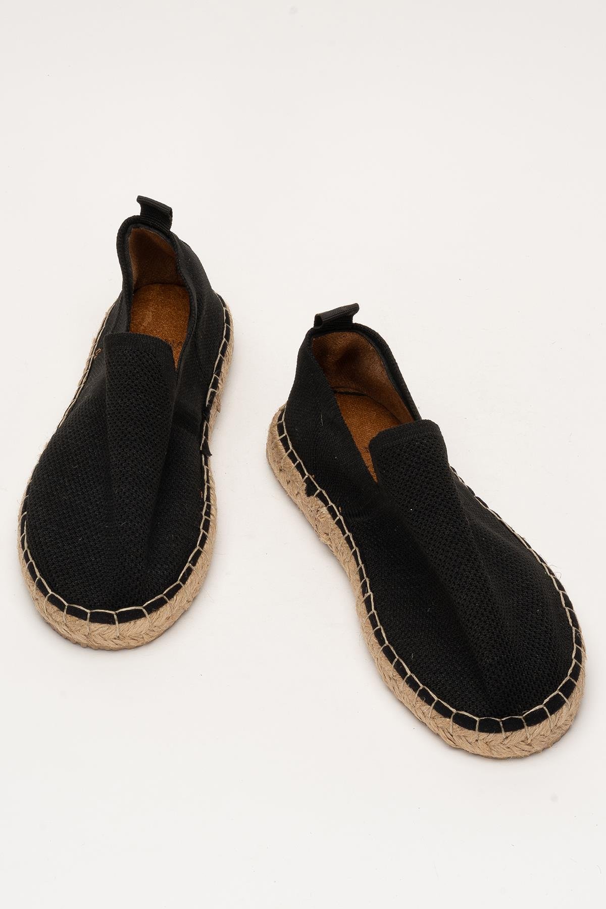 Liger Unisex El Yapımı Triko Espadril SİYAH - Görsel 7