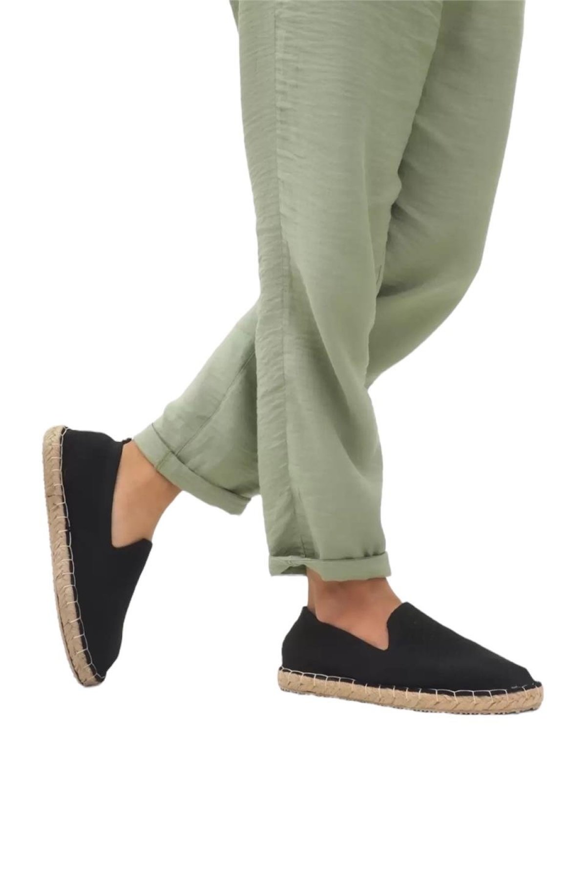 Liger Unisex El Yapımı Triko Espadril SİYAH - Görsel 9