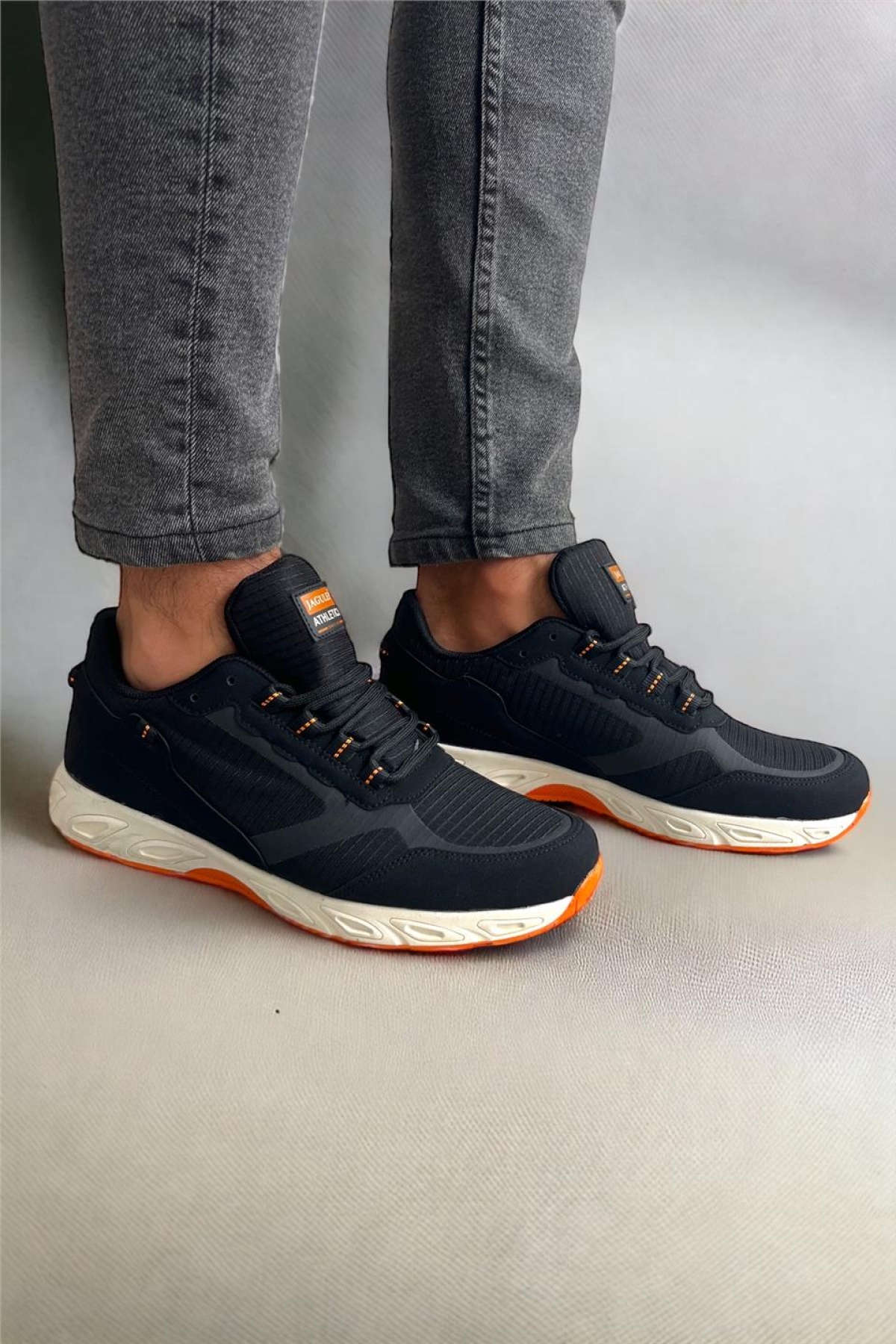 Erkek Günlük Spor Ayakkabı SİYAH - TURUNCU - Görsel 9