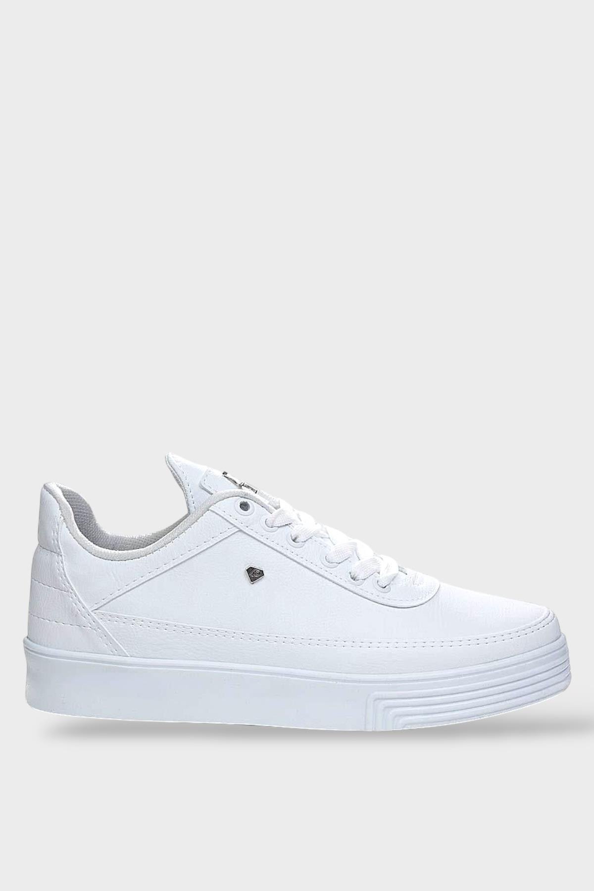 Erkek Günlük Yumuşak İç Astarlı Şık Sneaker Spor Ayakkabı BEYAZ - Görsel 2