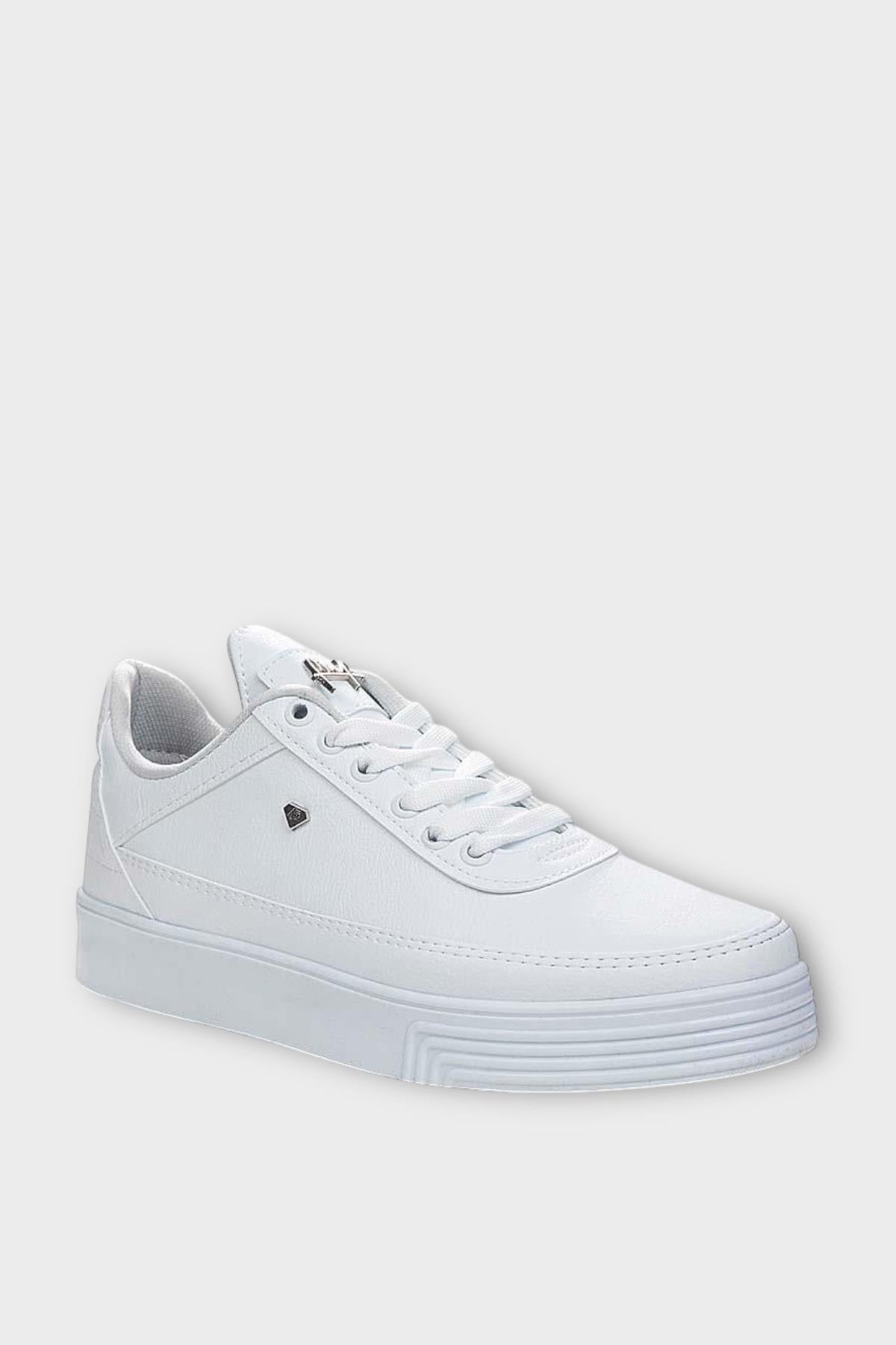 Erkek Günlük Yumuşak İç Astarlı Şık Sneaker Spor Ayakkabı BEYAZ - Görsel 3