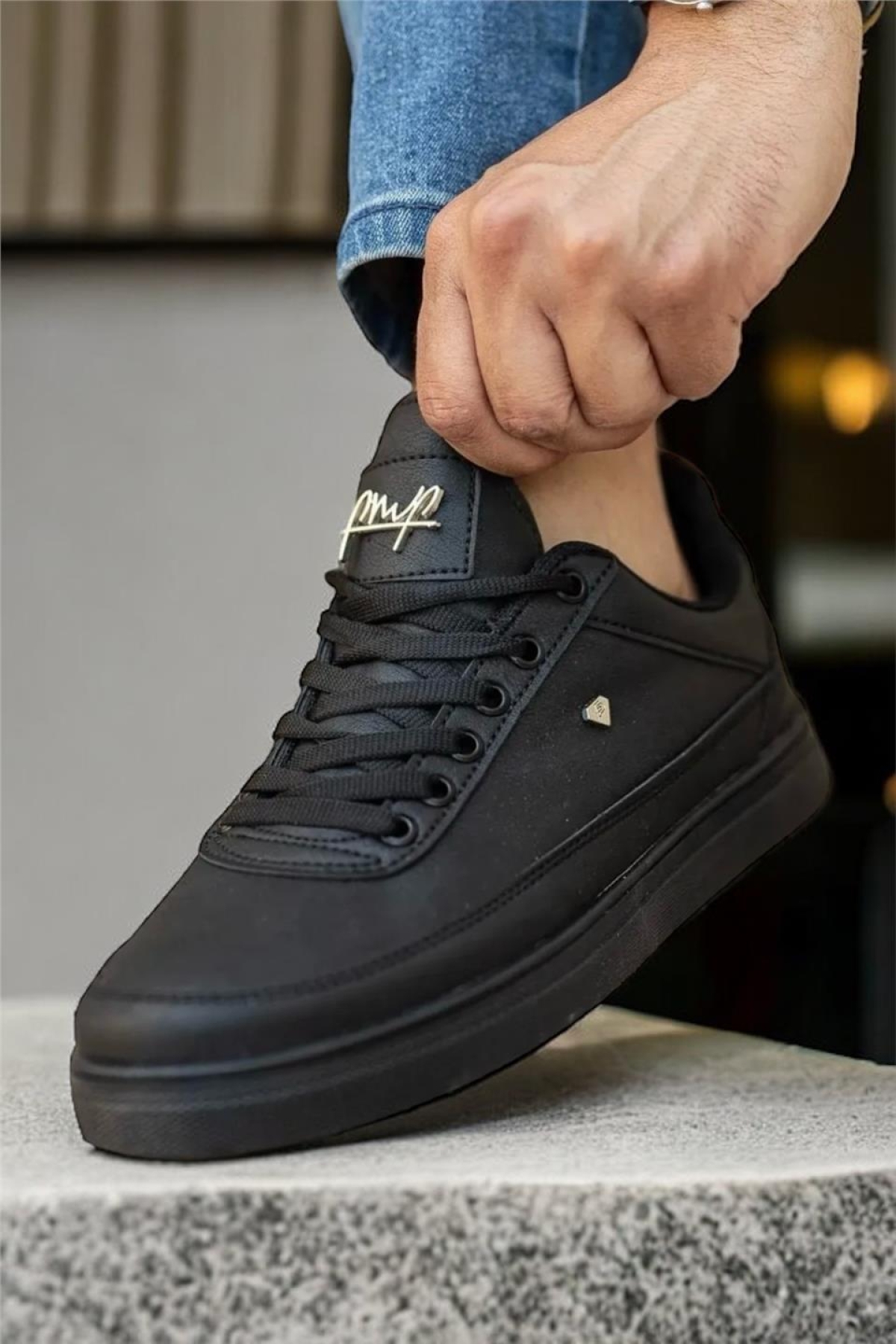 Liger Erkek Günlük Yumuşak İç Astarlı Şık Sneaker Spor Ayakkabı SİYAH - Görsel 5