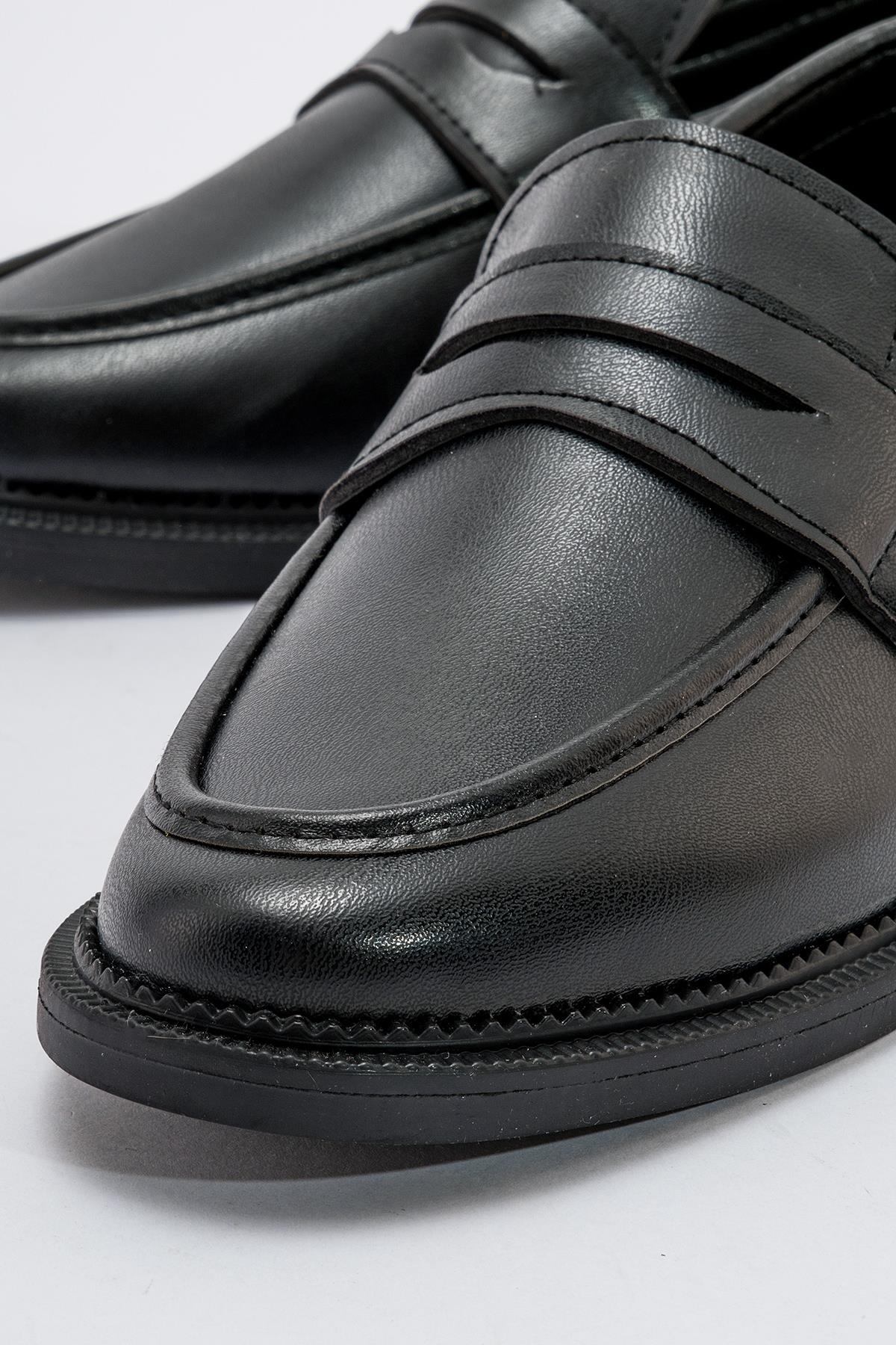 Önü Taşlı Kadın Babet SİYAH CİLT - Görsel 4