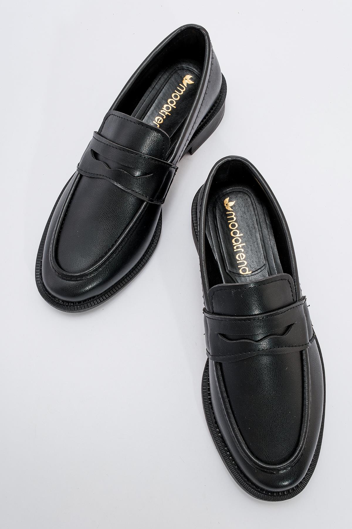 Önü Taşlı Kadın Babet SİYAH CİLT - Görsel 6