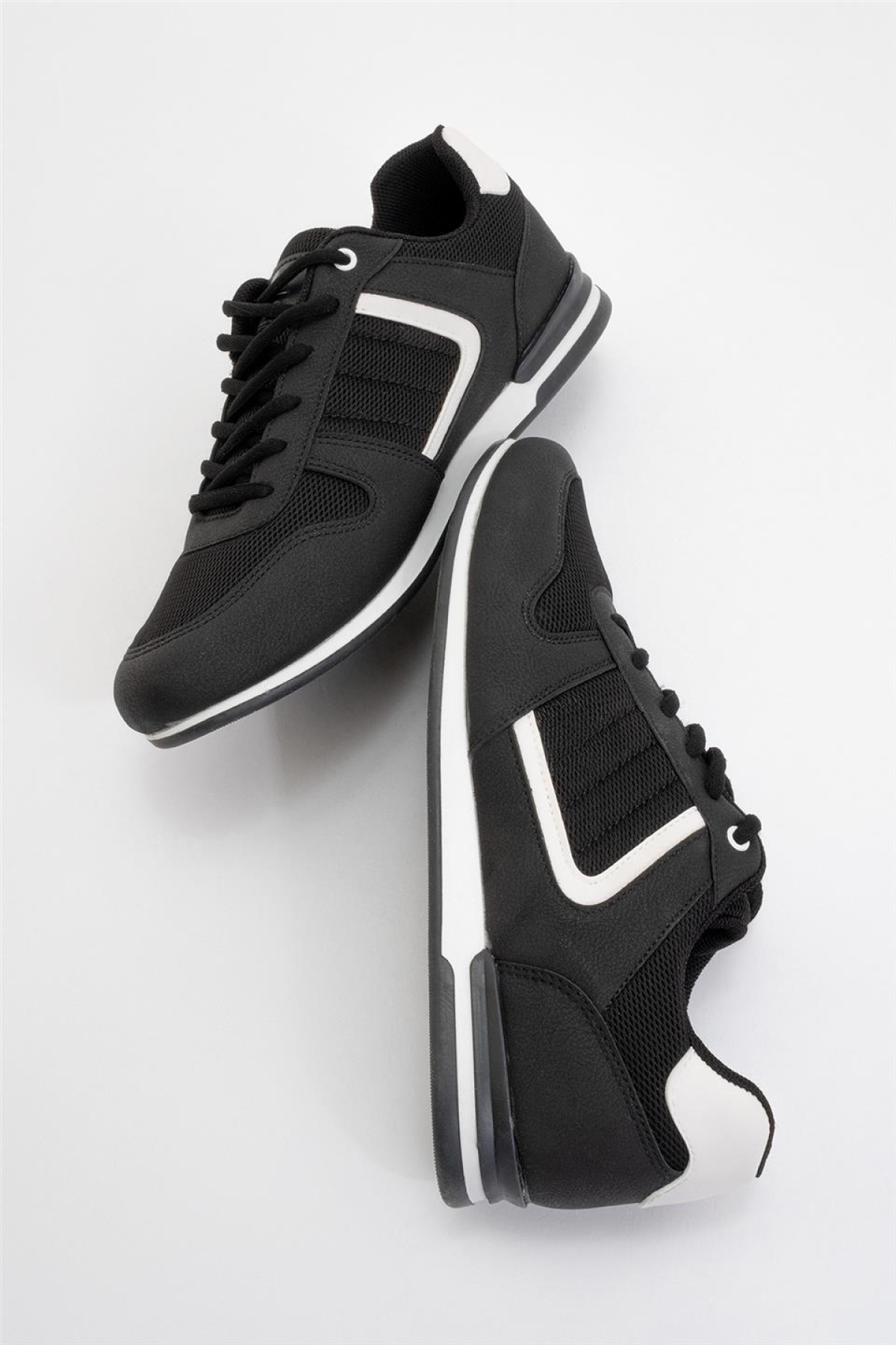 Erkek Günlük Spor Ayakkabı SİYAH - BEYAZ - Görsel 8