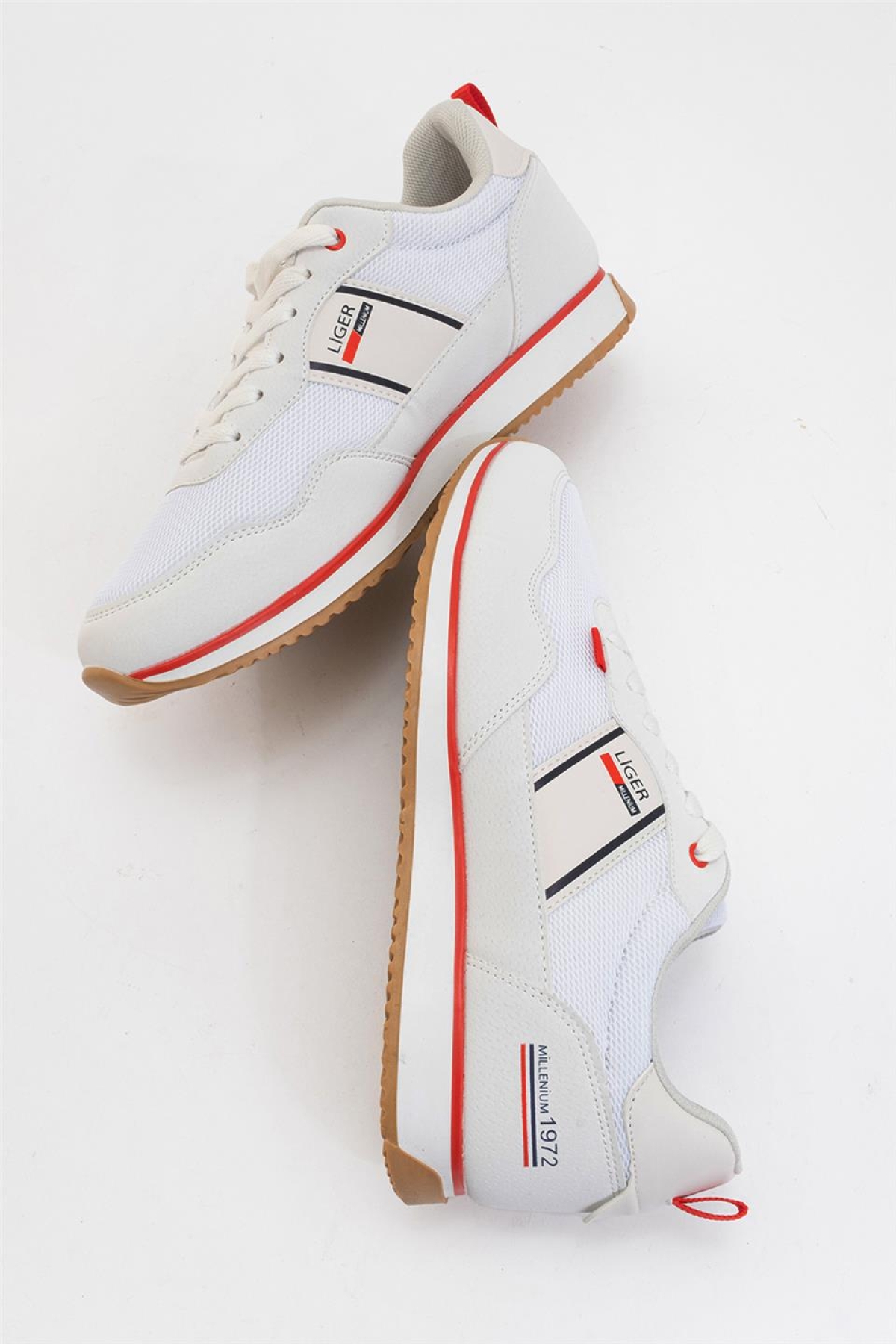 Erkek Günlük Sneaker Spor Ayakkabı BEYAZ - KIRMIZI - Görsel 7