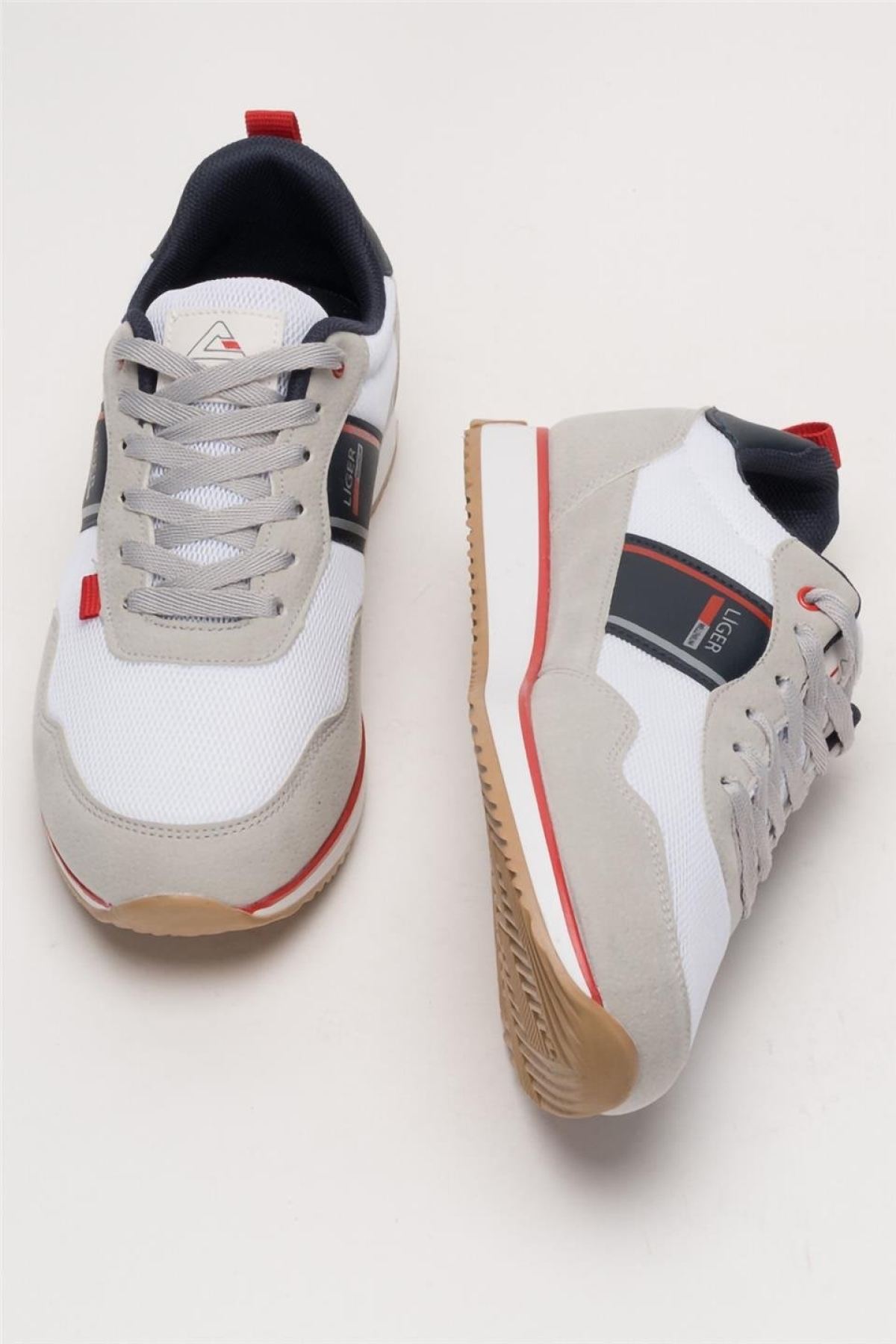 Erkek Günlük Sneaker Spor Ayakkabı BEYAZ - LACİVERT - Görsel 8