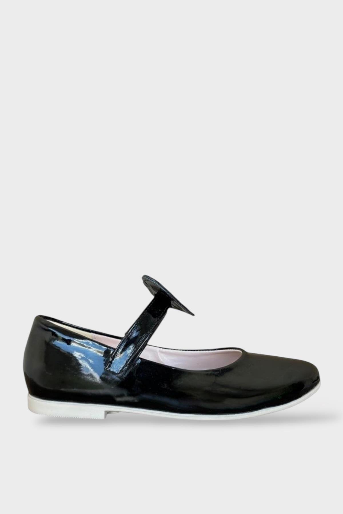 Kalpli Kız Çocuk Babet Ayakkabı SİYAH - Görsel 2