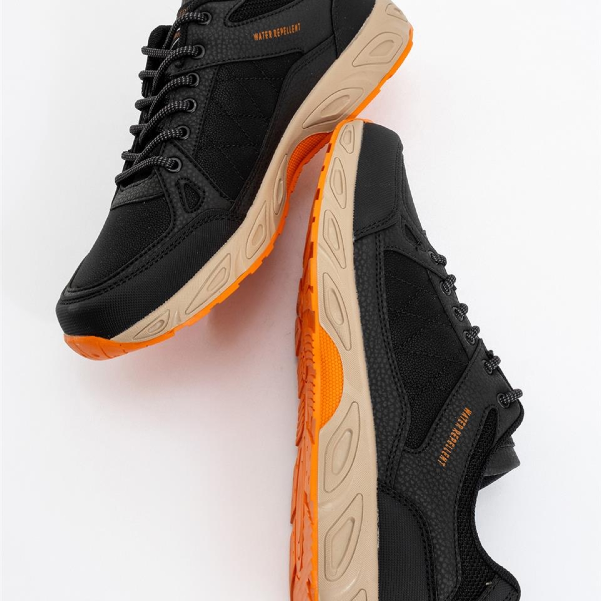 Erkek Kışlık Rahat Comfort Spor Ayakkkabı SİYAH - TURUNCU - Görsel 7