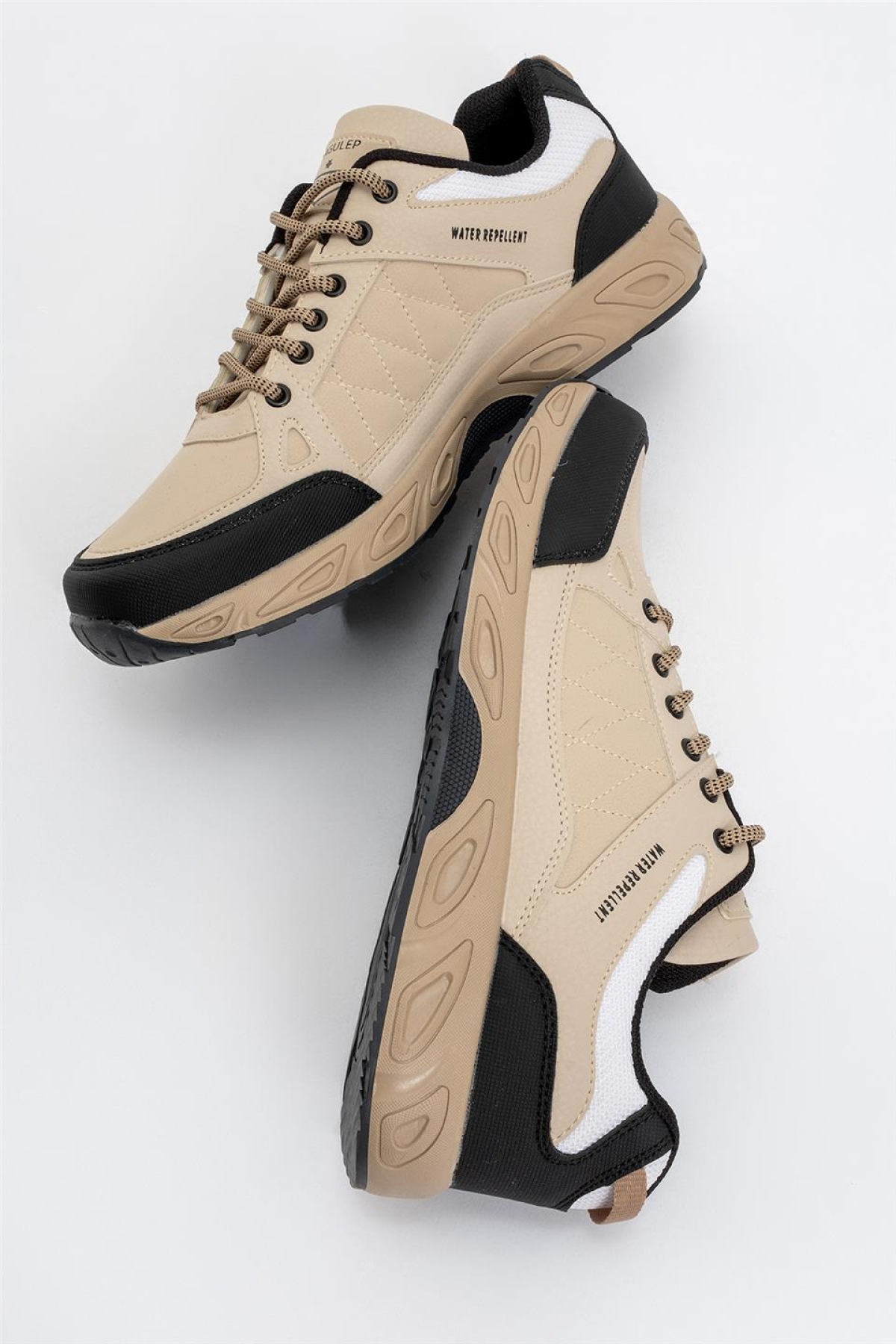 Erkek Kışlık Rahat Comfort Spor Ayakkkabı BEJ - SİYAH - Görsel 7