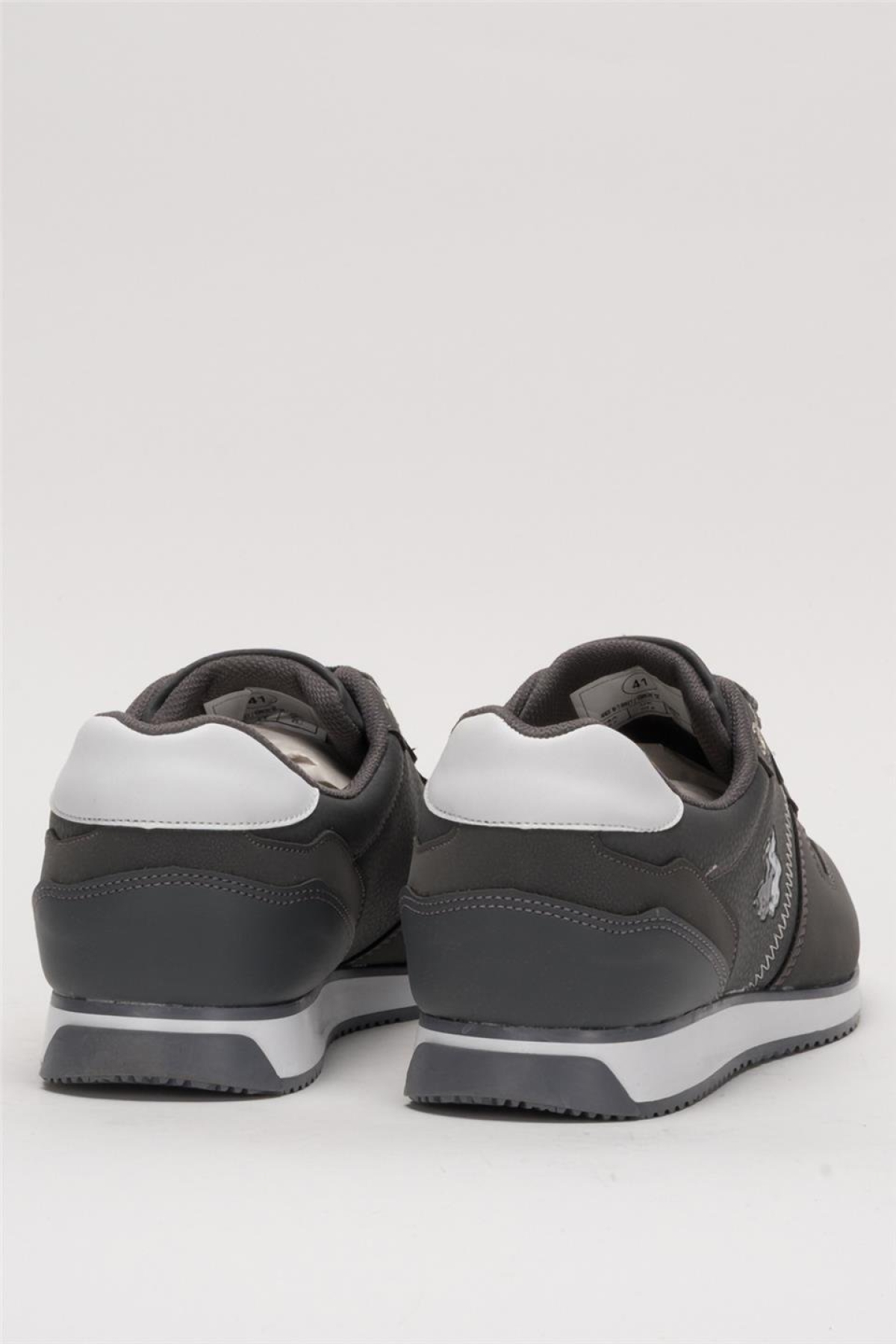 Erkek Günlük Cilt Sneaker Ayakkabı FÜME - BEYAZ - Görsel 5