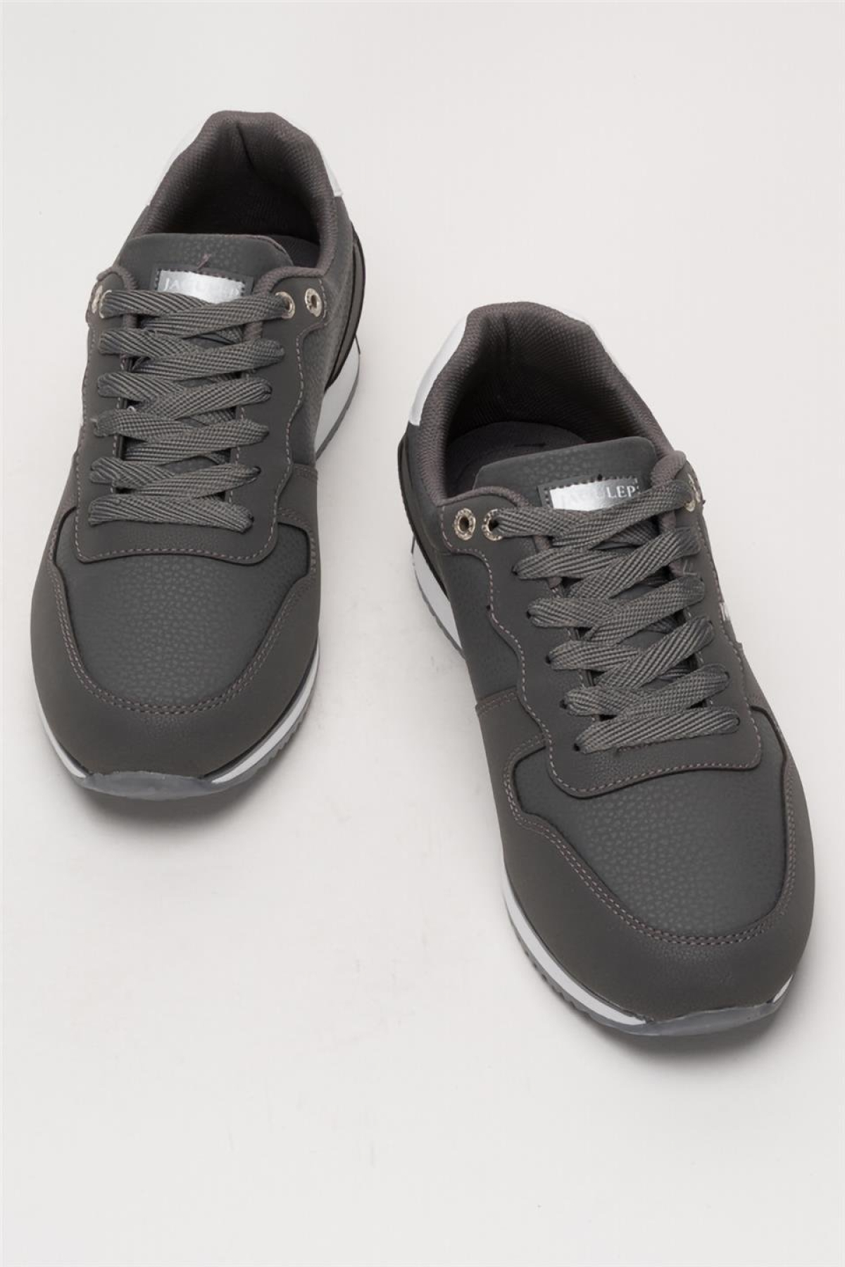 Erkek Günlük Cilt Sneaker Ayakkabı FÜME - BEYAZ - Görsel 7