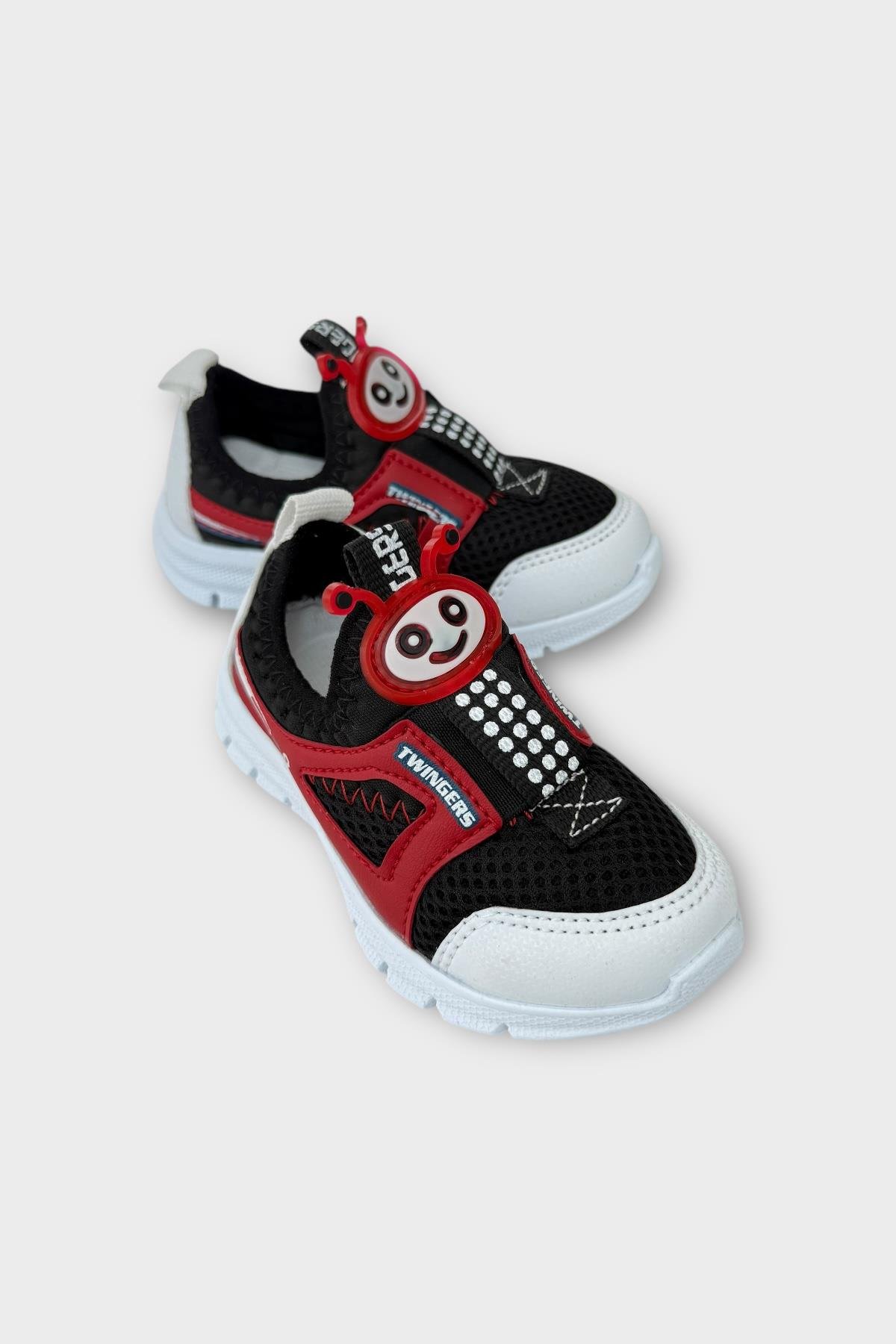 Çocuk Airfile Hafif Taban Kreş Ev Okul Bebe Spor Ayakkabısı KIRMIZI - BEYAZ - Görsel 3