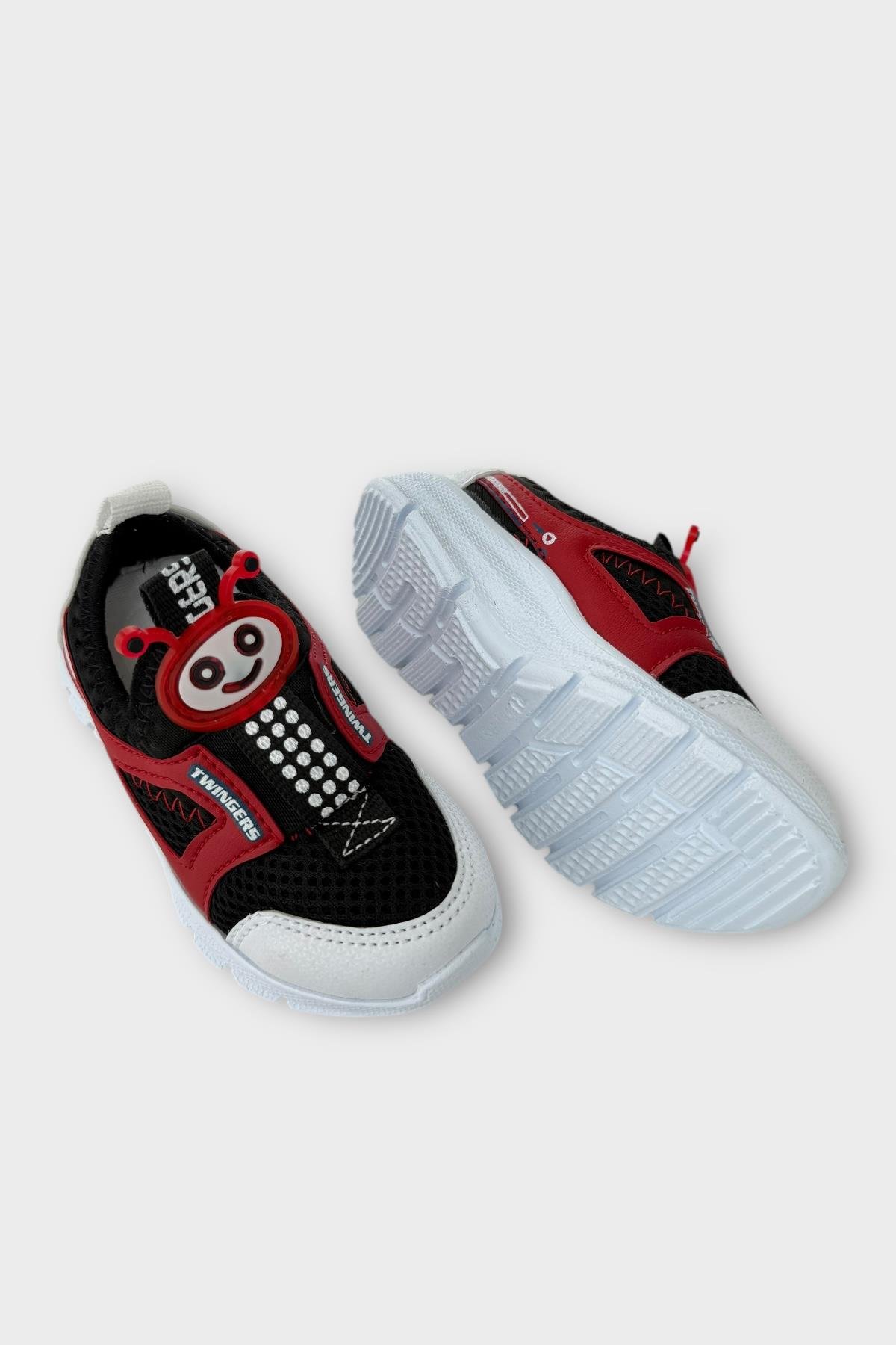 Çocuk Airfile Hafif Taban Kreş Ev Okul Bebe Spor Ayakkabısı KIRMIZI - BEYAZ - Görsel 5