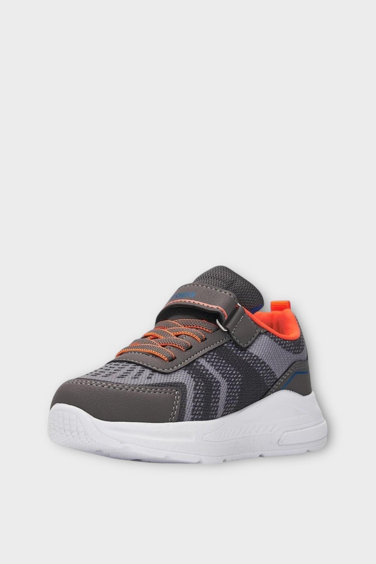 Çocuk Cırtlı Akıllı Bağcık Spor Ayakkabı FÜME - TURUNCU - Görsel 3