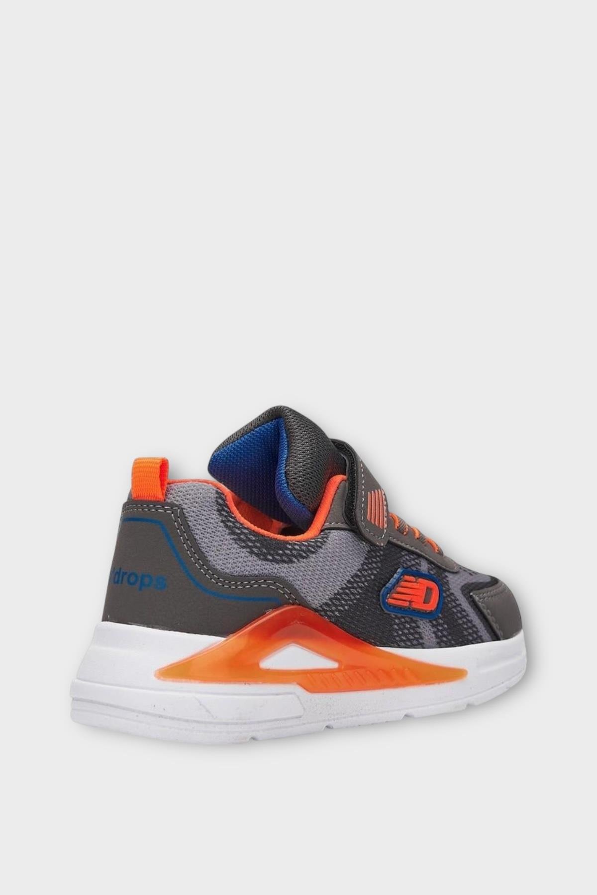Çocuk Cırtlı Akıllı Bağcık Spor Ayakkabı FÜME - TURUNCU - Görsel 5