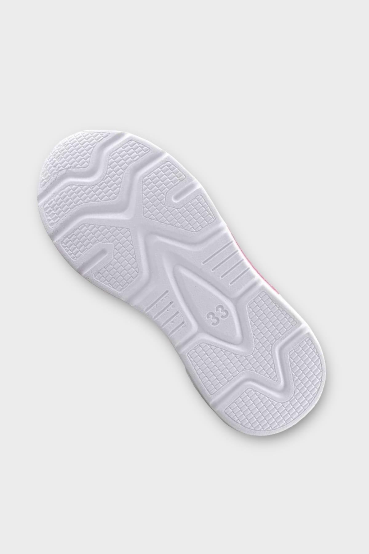 Çocuk Cırtlı Akıllı Bağcık Spor Ayakkabı GRİ - PUDRA - Görsel 5