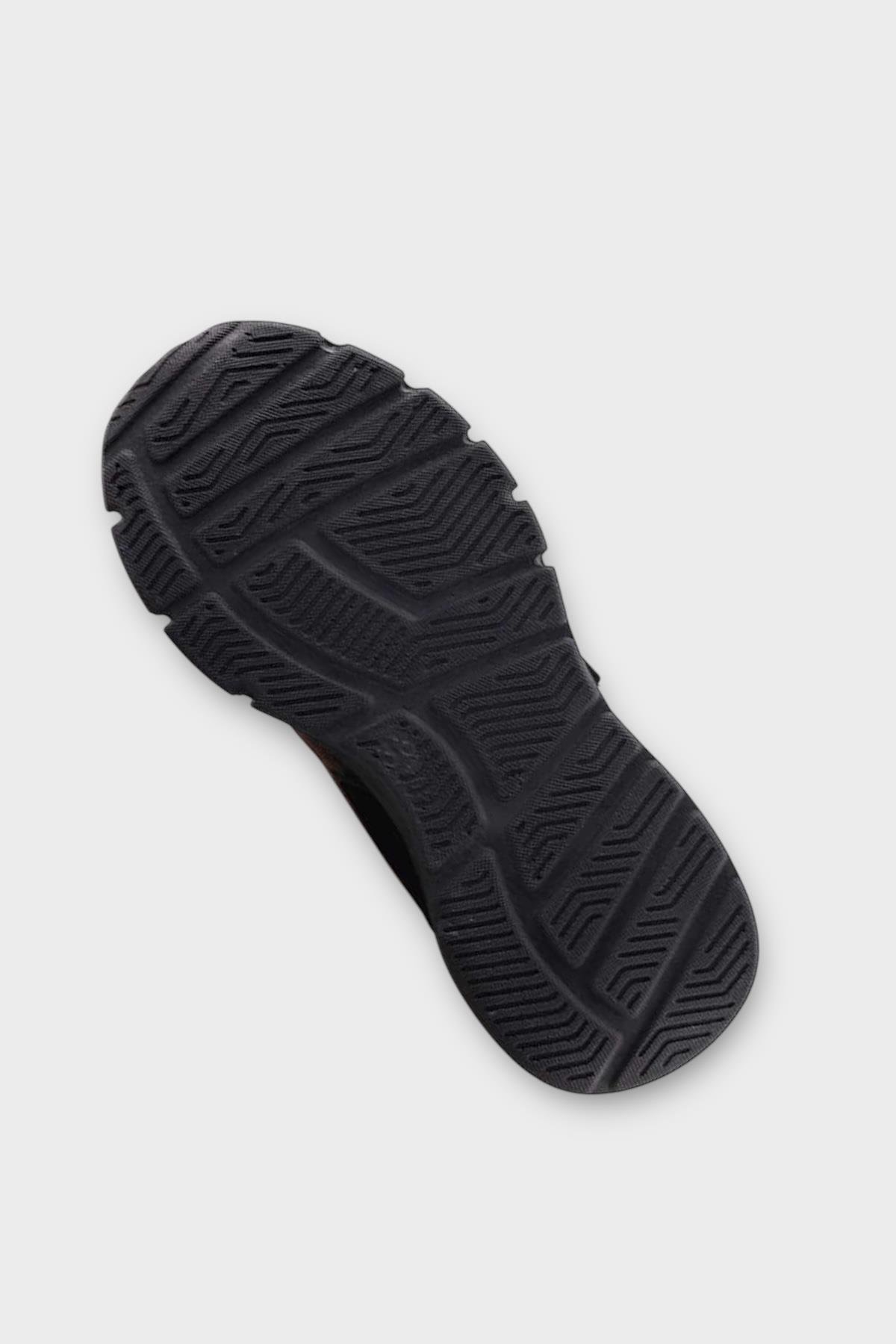 Çocuk Cırtlı Akıllı Bağcık Spor Ayakkabı SİYAH - TURUNCU - Görsel 5