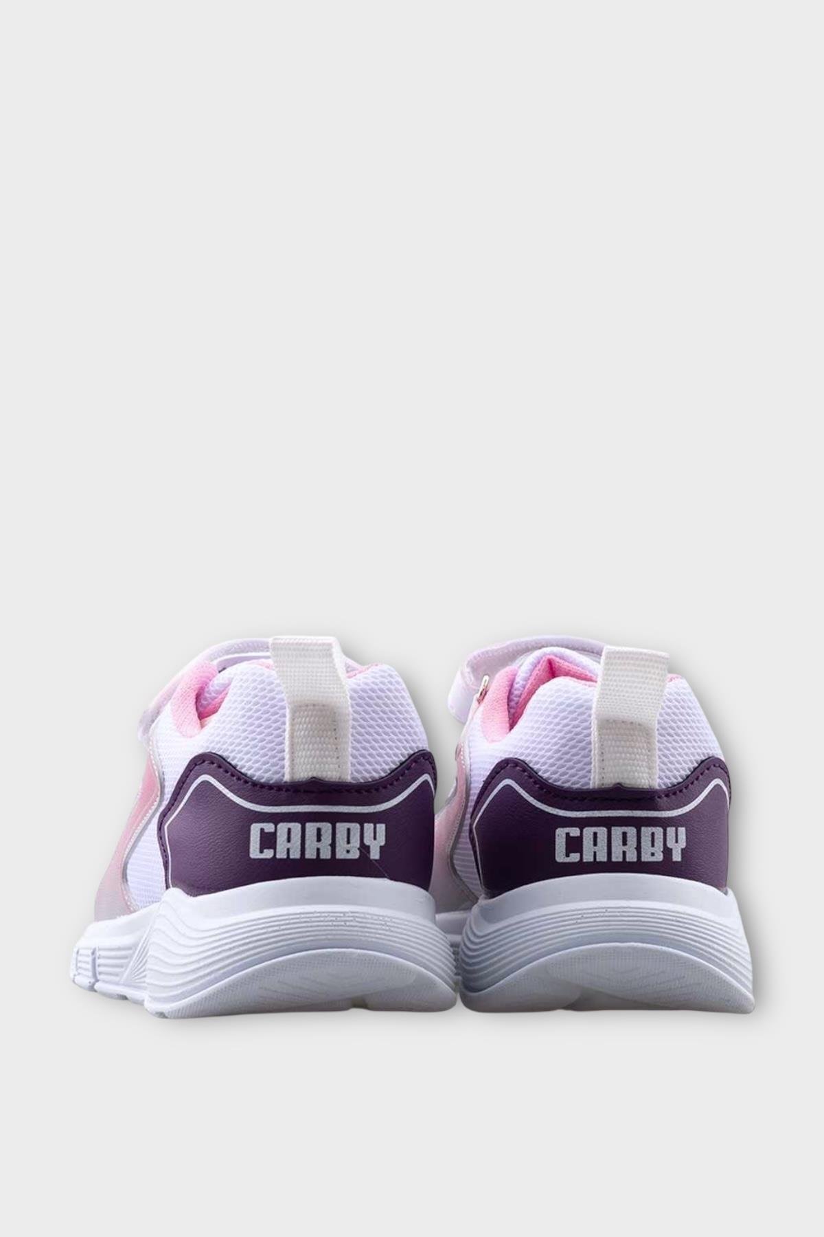 Çocuk Cırtlı Akıllı Bağcık Spor Ayakkabı BEYAZ - PEMBE - Görsel 4
