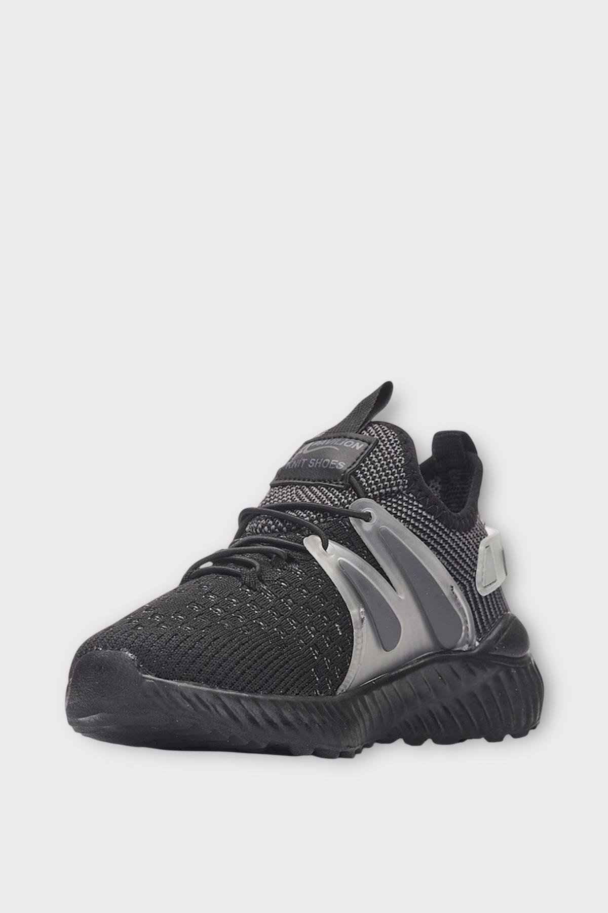 Çocuk Triko Comfort Spor Ayakkabı SİYAH - FÜME - Görsel 3