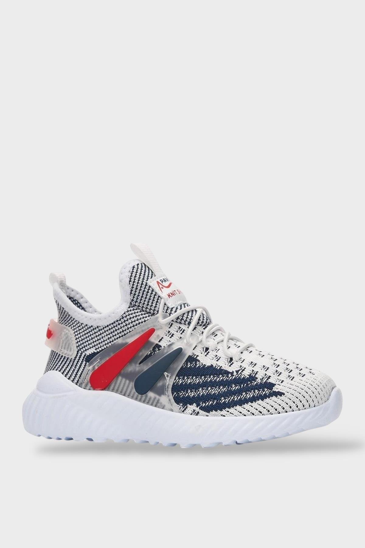 Çocuk Triko Comfort Spor Ayakkabı BEYAZ - LACİVERT - Görsel 2