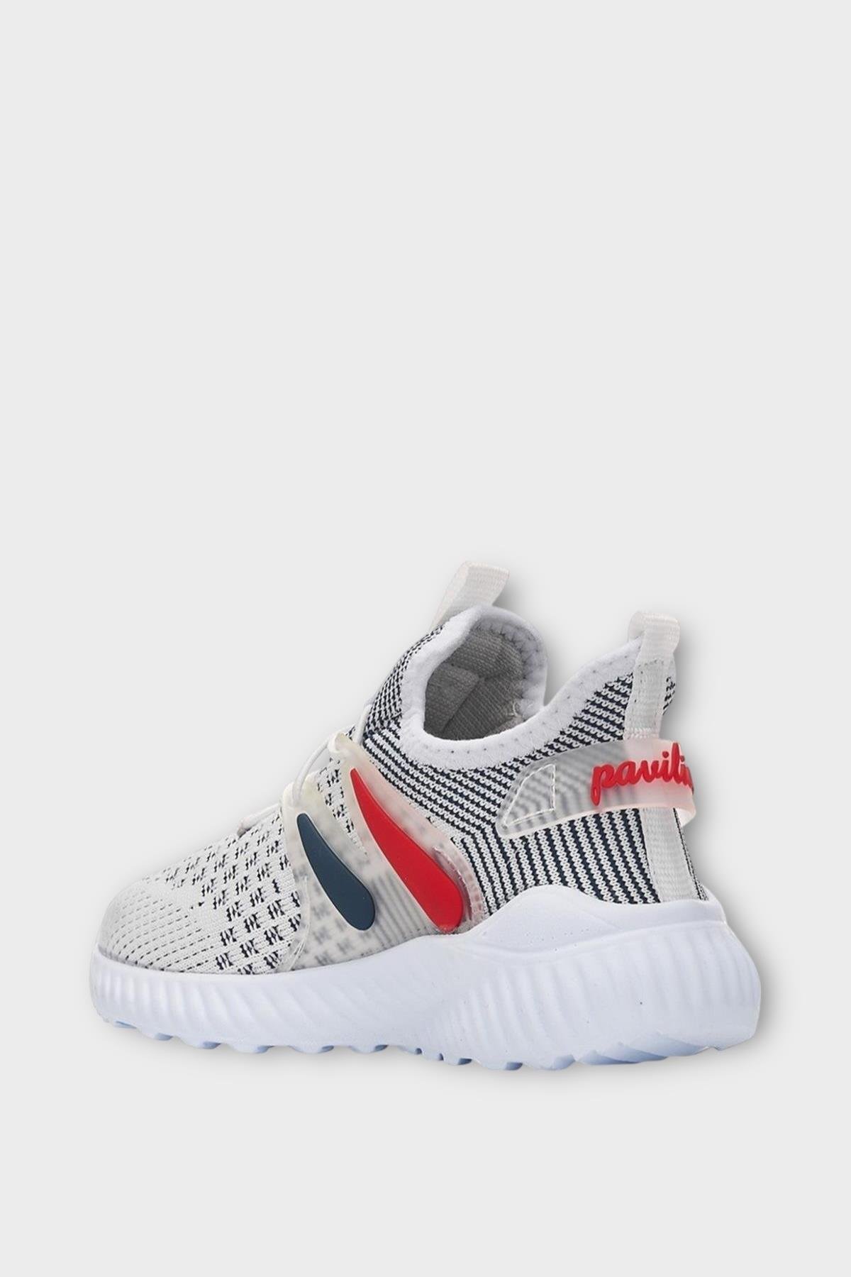 Çocuk Triko Comfort Spor Ayakkabı BEYAZ - LACİVERT - Görsel 3