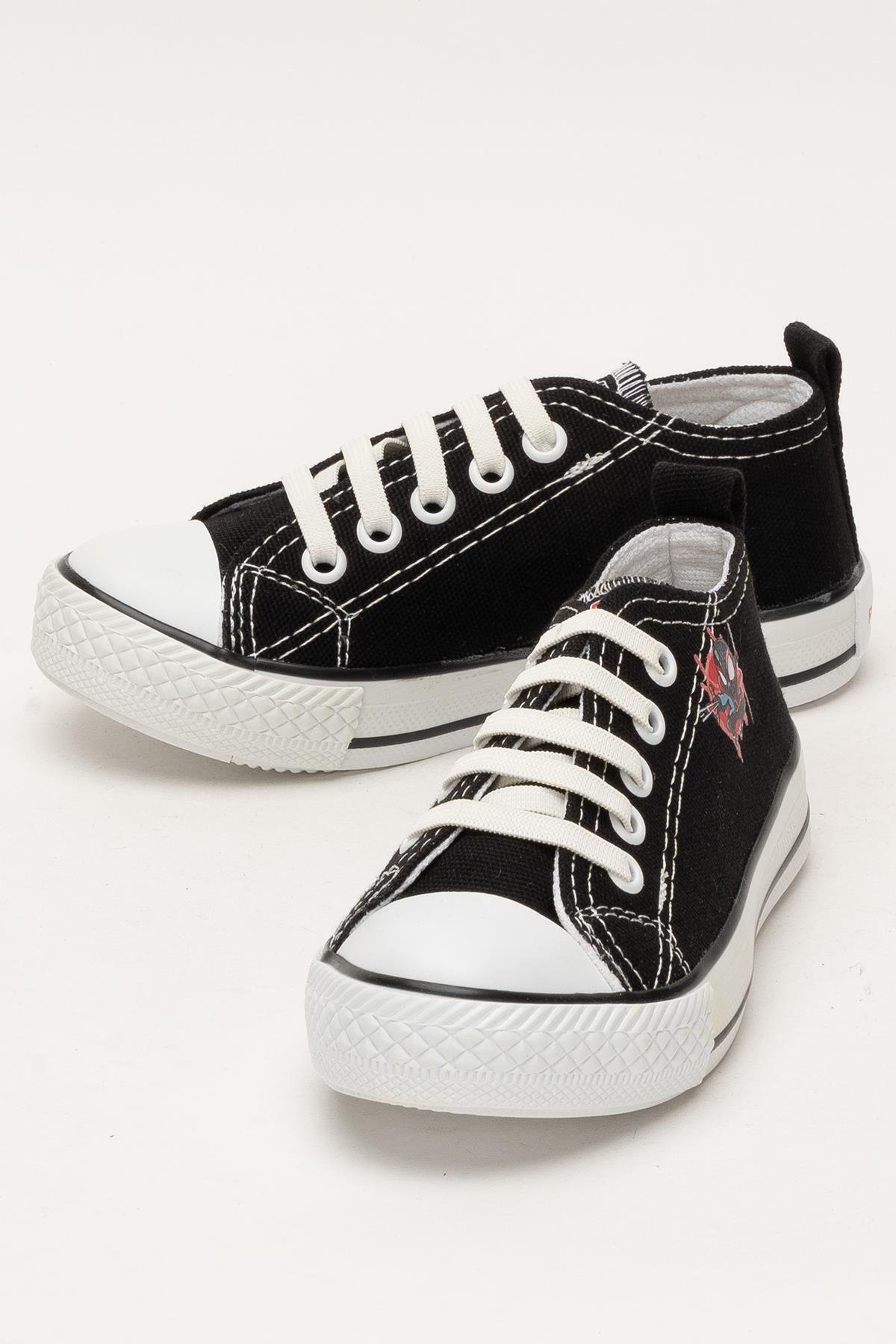 Akıllı Bağcık Günlük Keten Çocuk Spor Ayakkabı SİYAH - Görsel 6