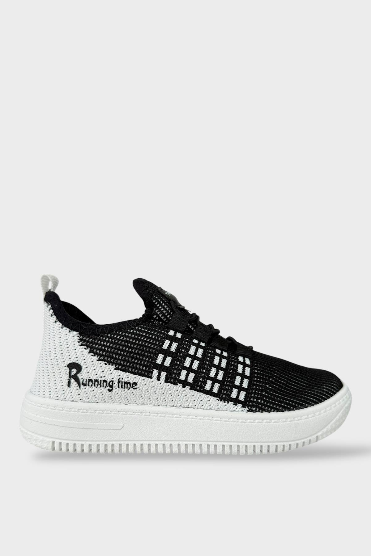 Çocuk Triko Akıllı Bağcık Aqua Spor Ayakkabı SİYAH - Görsel 2