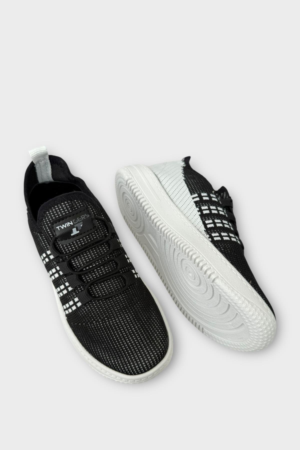 Çocuk Triko Akıllı Bağcık Aqua Spor Ayakkabı SİYAH - Görsel 5