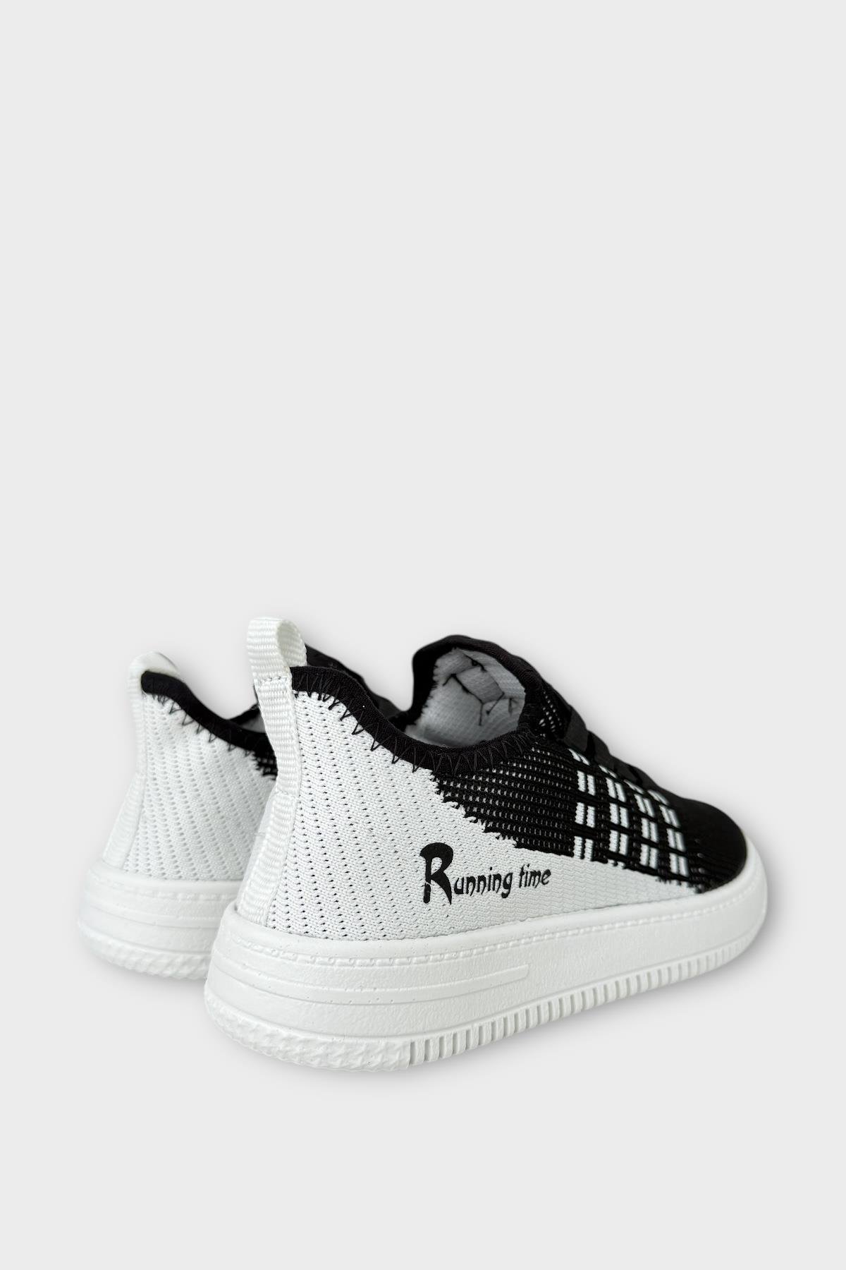 Çocuk Triko Akıllı Bağcık Aqua Spor Ayakkabı SİYAH - Görsel 6