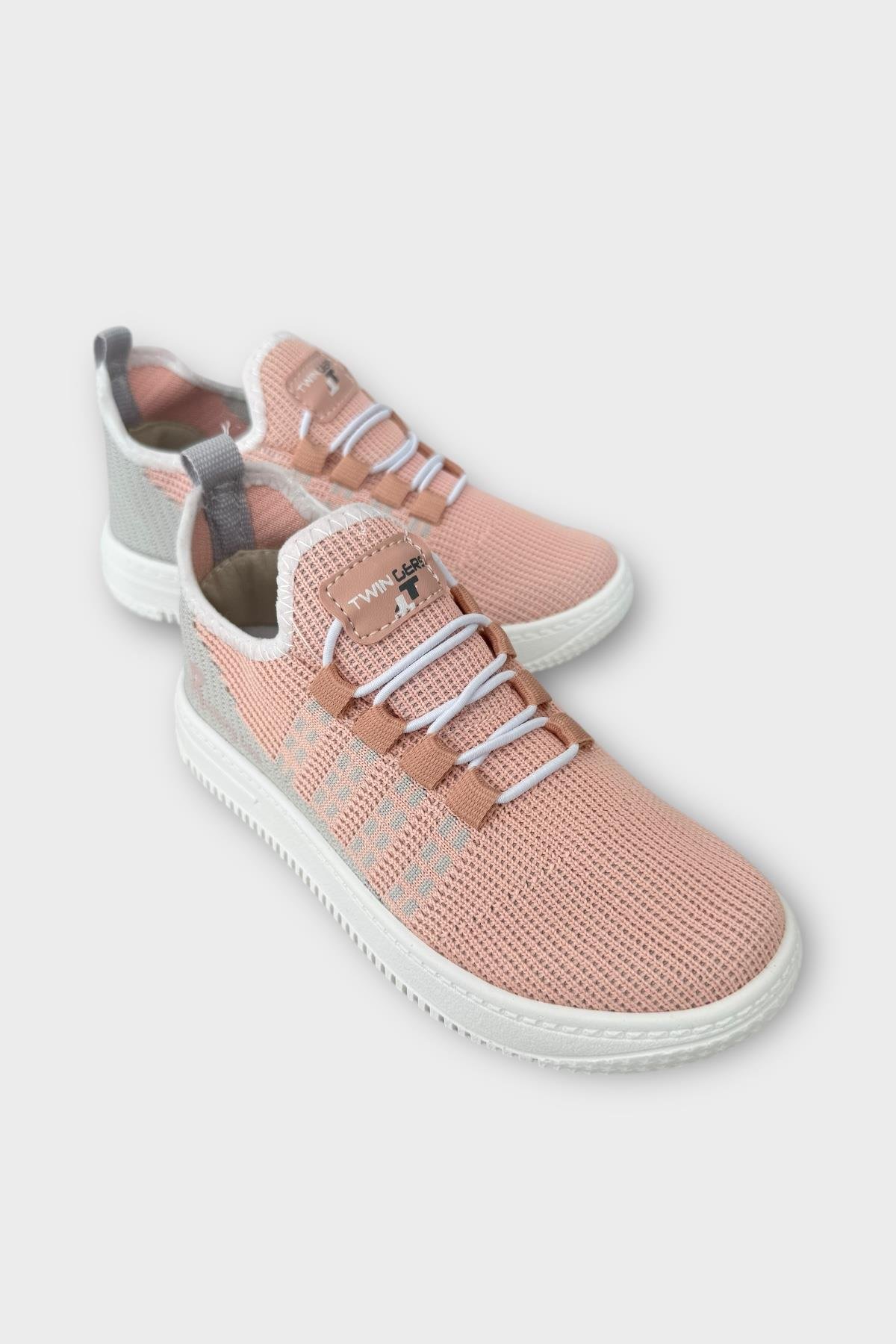 Çocuk Triko Akıllı Bağcık Aqua Spor Ayakkabı PUDRA - Görsel 3