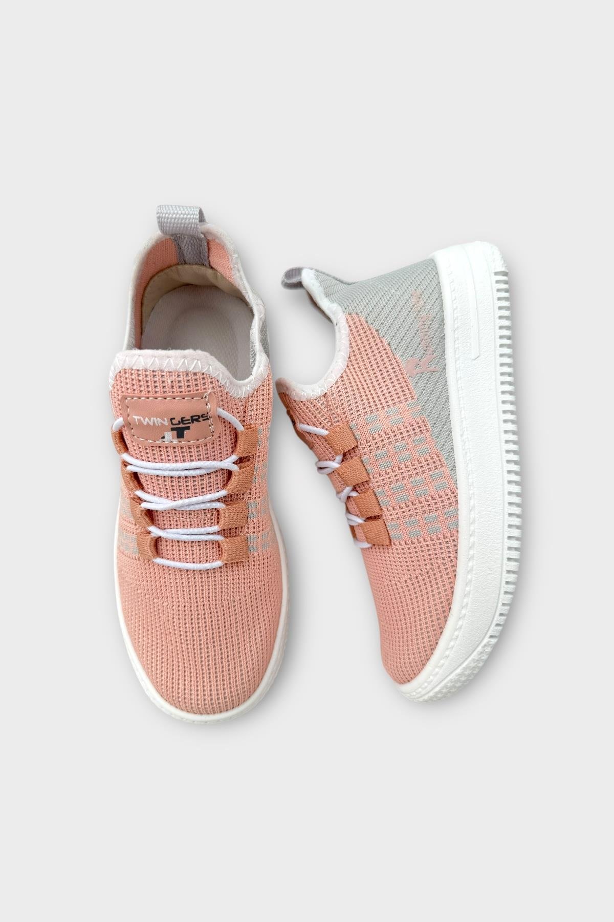 Çocuk Triko Akıllı Bağcık Aqua Spor Ayakkabı PUDRA - Görsel 7