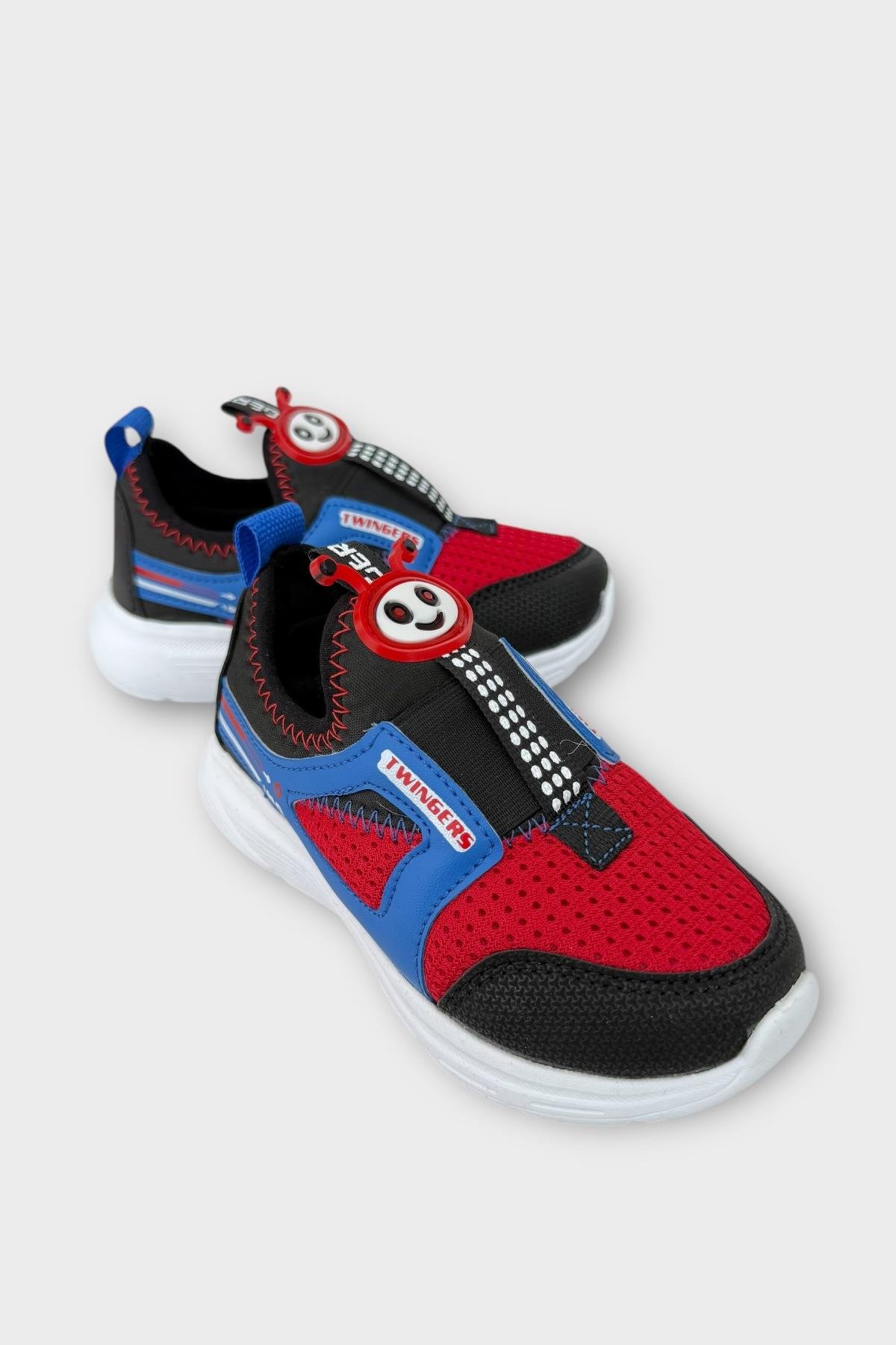 Çocuk Airfile Hafif Taban Kreş Ev Okul Spor Ayakkabı SİYAH - KIRMIZI - Görsel 3