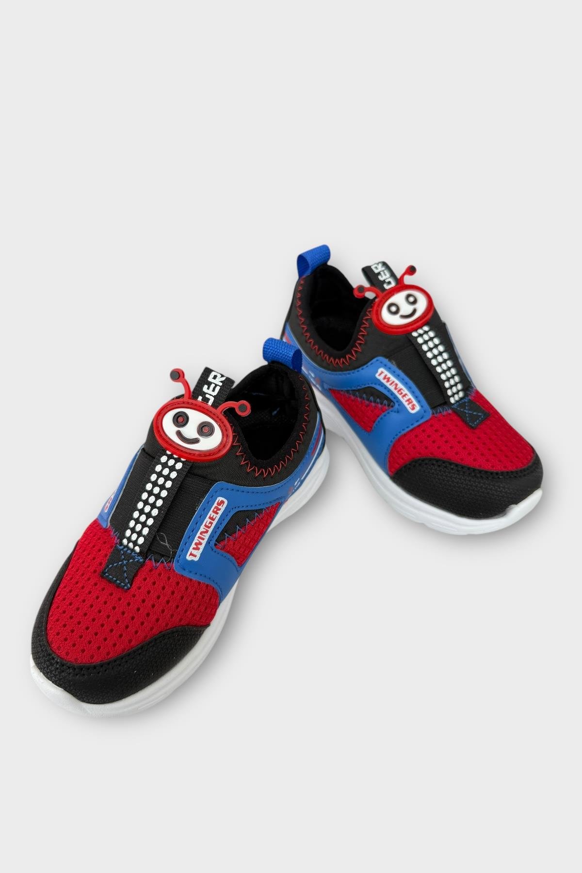 Çocuk Airfile Hafif Taban Kreş Ev Okul Spor Ayakkabı SİYAH - KIRMIZI - Görsel 4