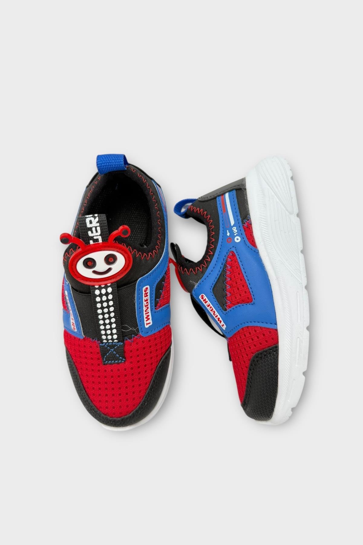 Çocuk Airfile Hafif Taban Kreş Ev Okul Spor Ayakkabı SİYAH - KIRMIZI - Görsel 7