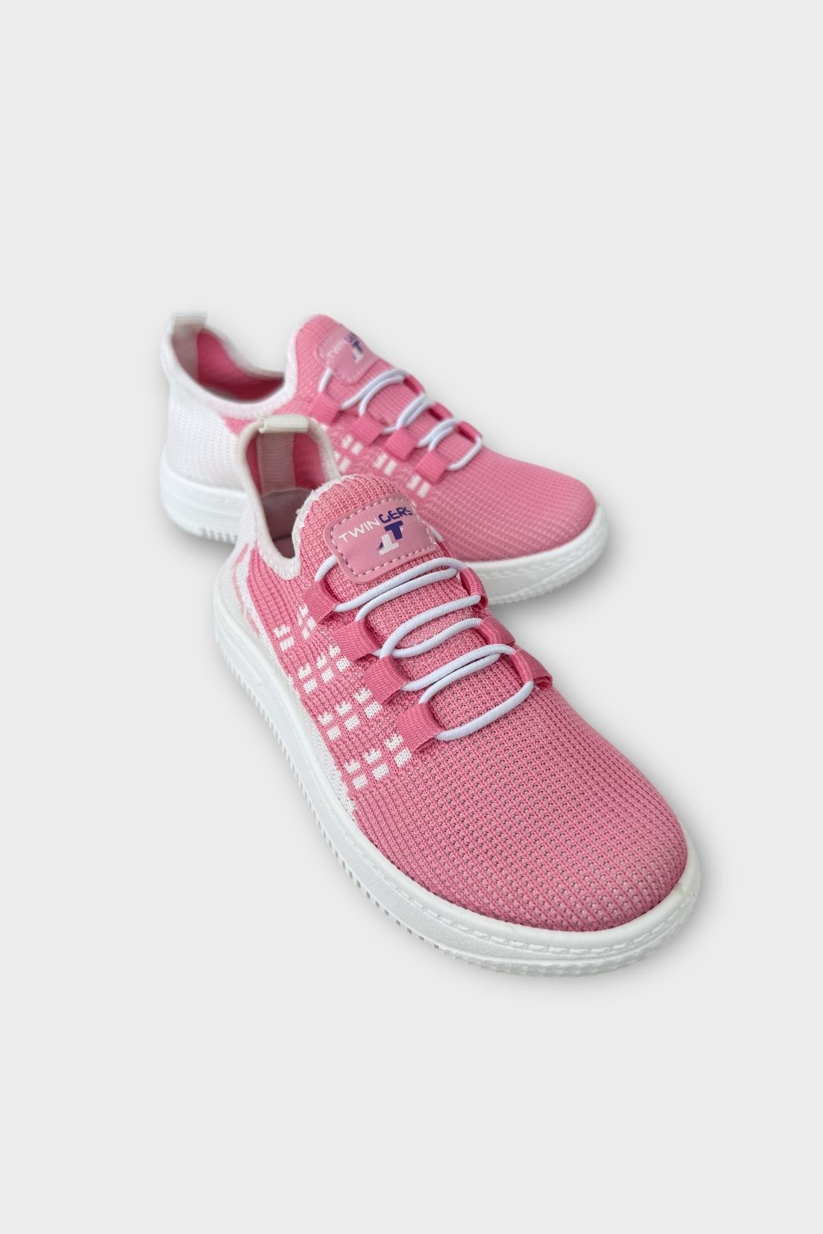 Çocuk Triko Akıllı Bağcık Aqua Spor Ayakkabı PEMBE - Görsel 3