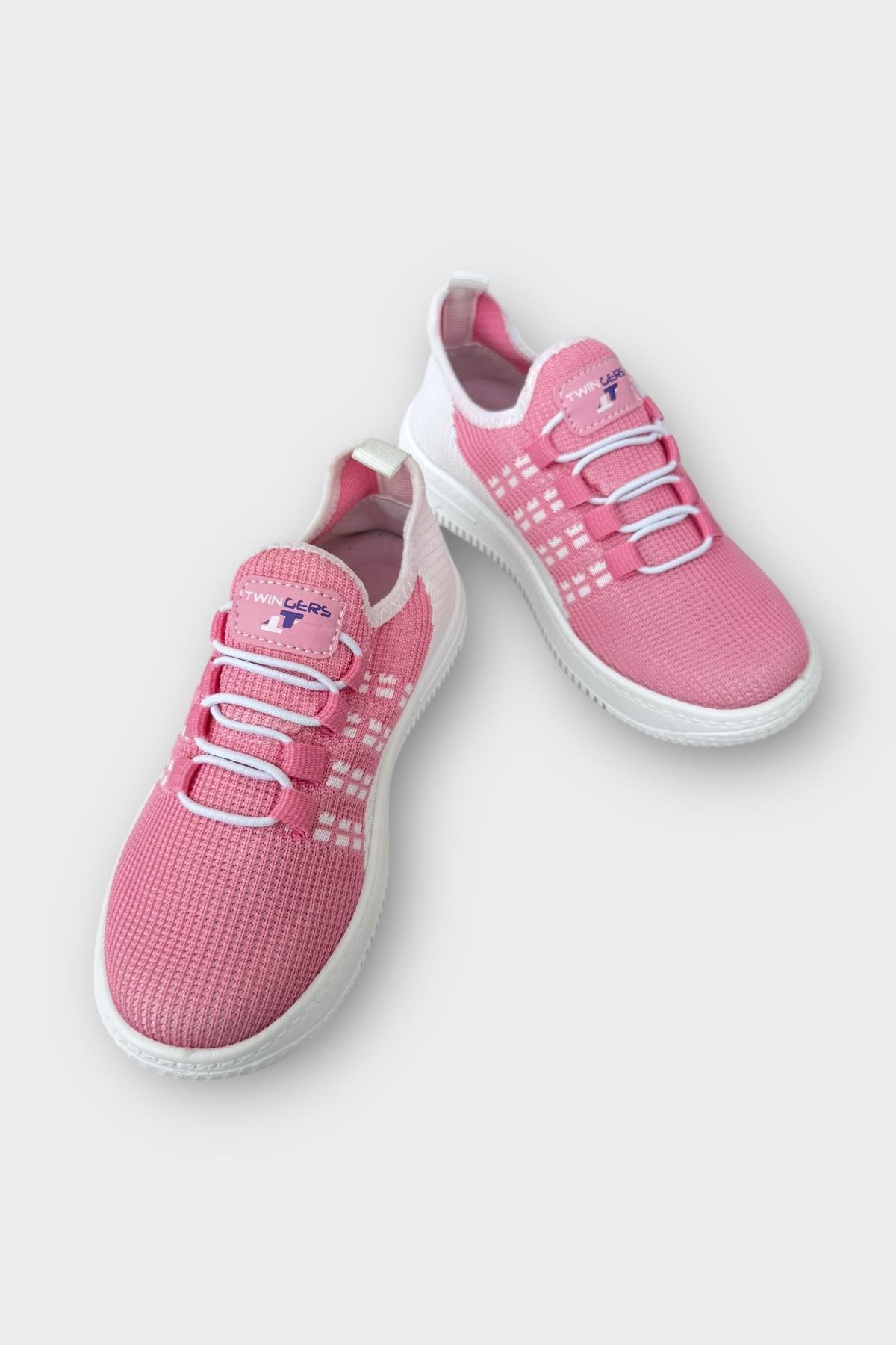 Çocuk Triko Akıllı Bağcık Aqua Spor Ayakkabı PEMBE - Görsel 4