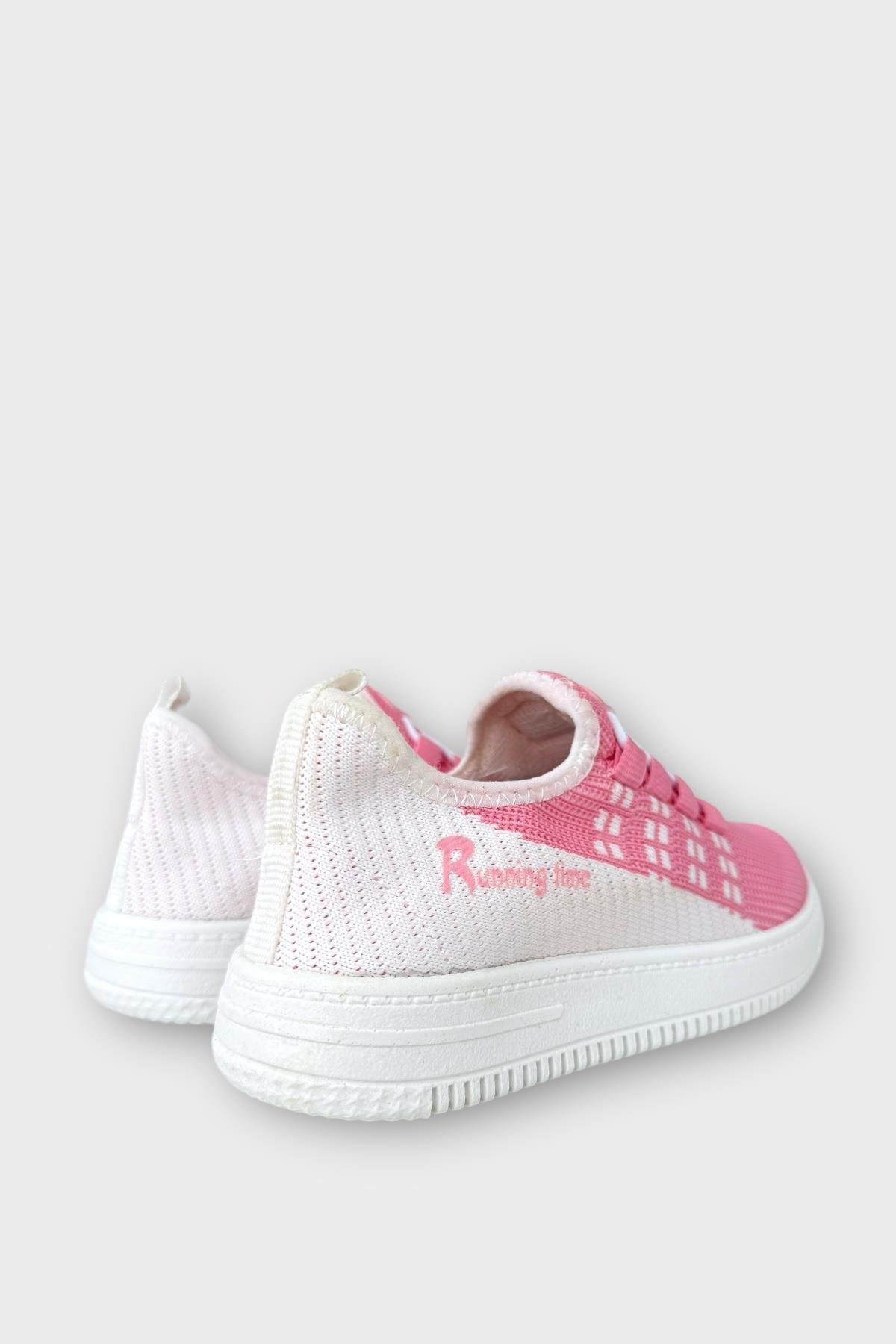Çocuk Triko Akıllı Bağcık Aqua Spor Ayakkabı PEMBE - Görsel 6