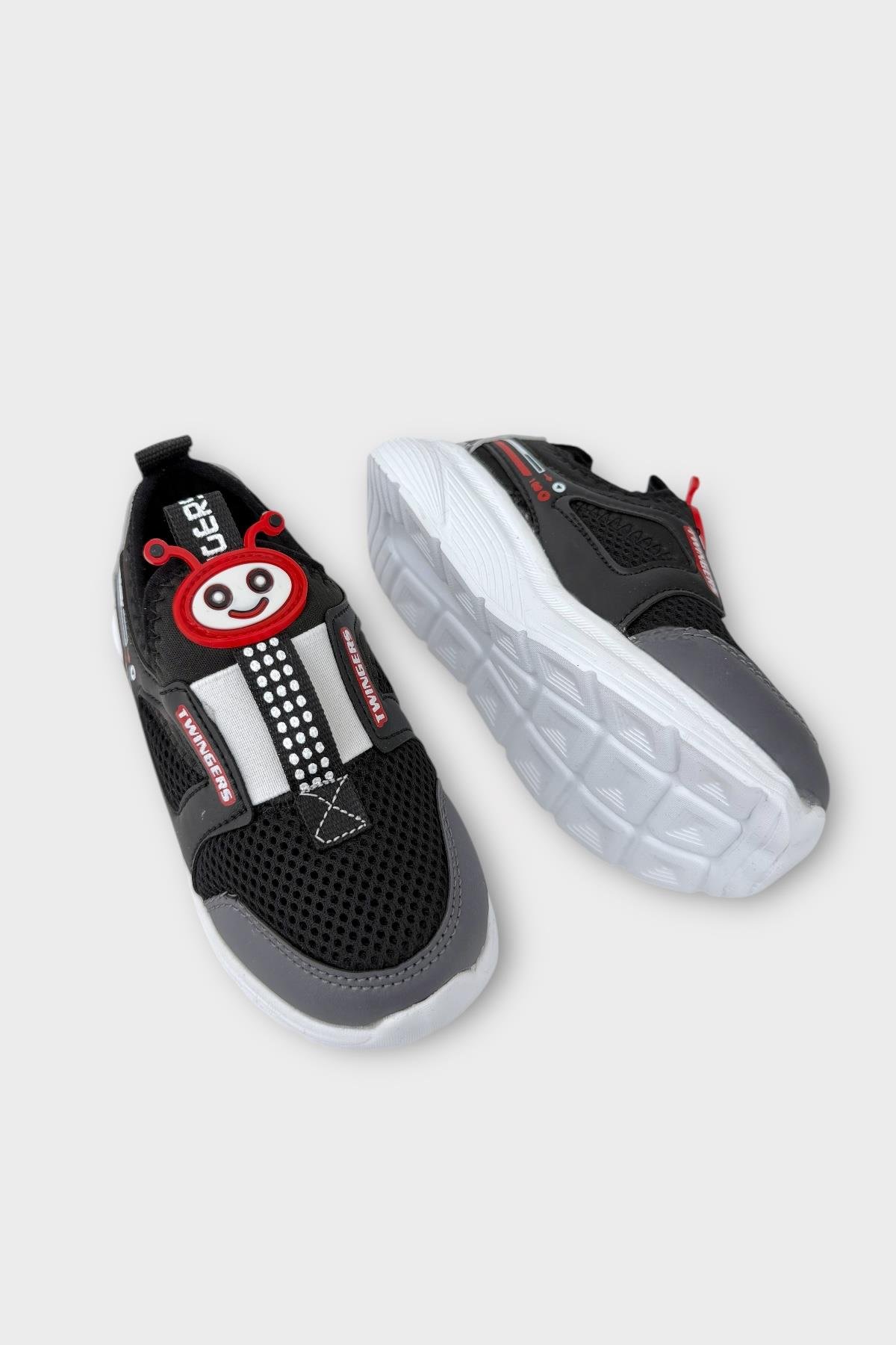 Çocuk Airfile Hafif Taban Kreş Ev Okul Spor Ayakkabı SİYAH - FÜME - Görsel 5