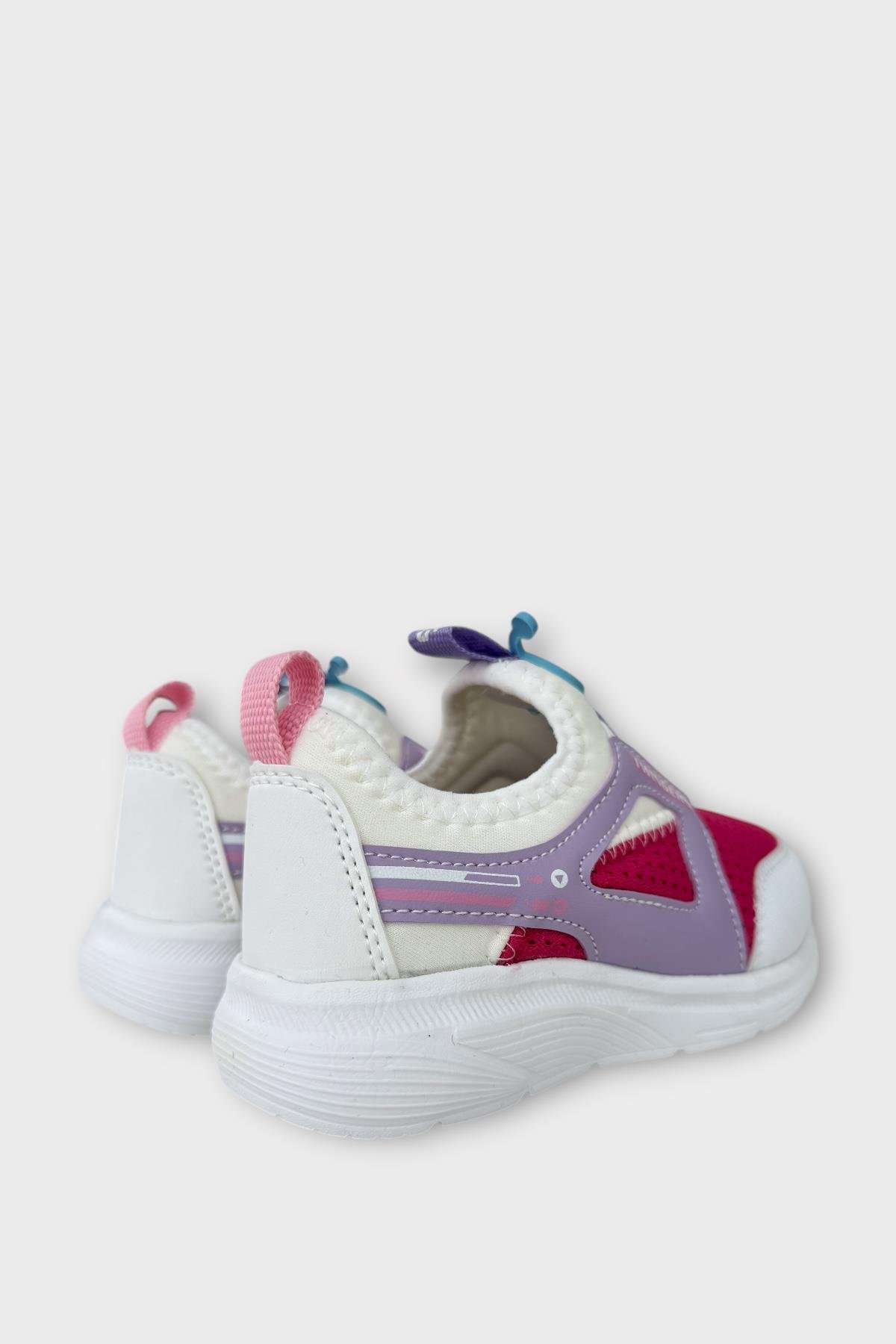 Çocuk Airfile Hafif Taban Kreş Ev Okul Spor Ayakkabı BEYAZ - FUŞYA - Görsel 6