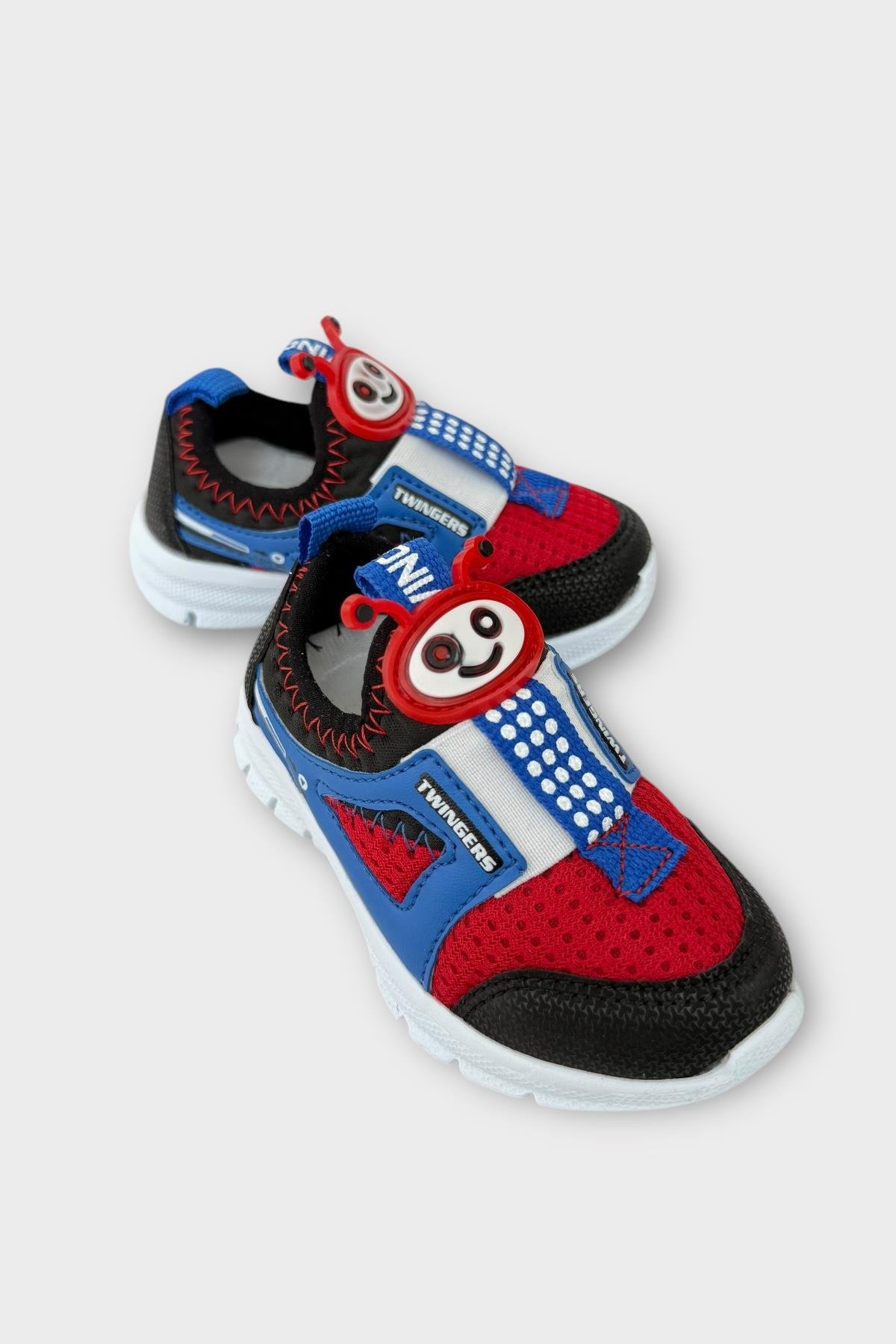 Çocuk Airfile Hafif Taban Kreş Ev Okul Bebe Spor Ayakkabısı SİYAH - KIRMIZI - Görsel 3