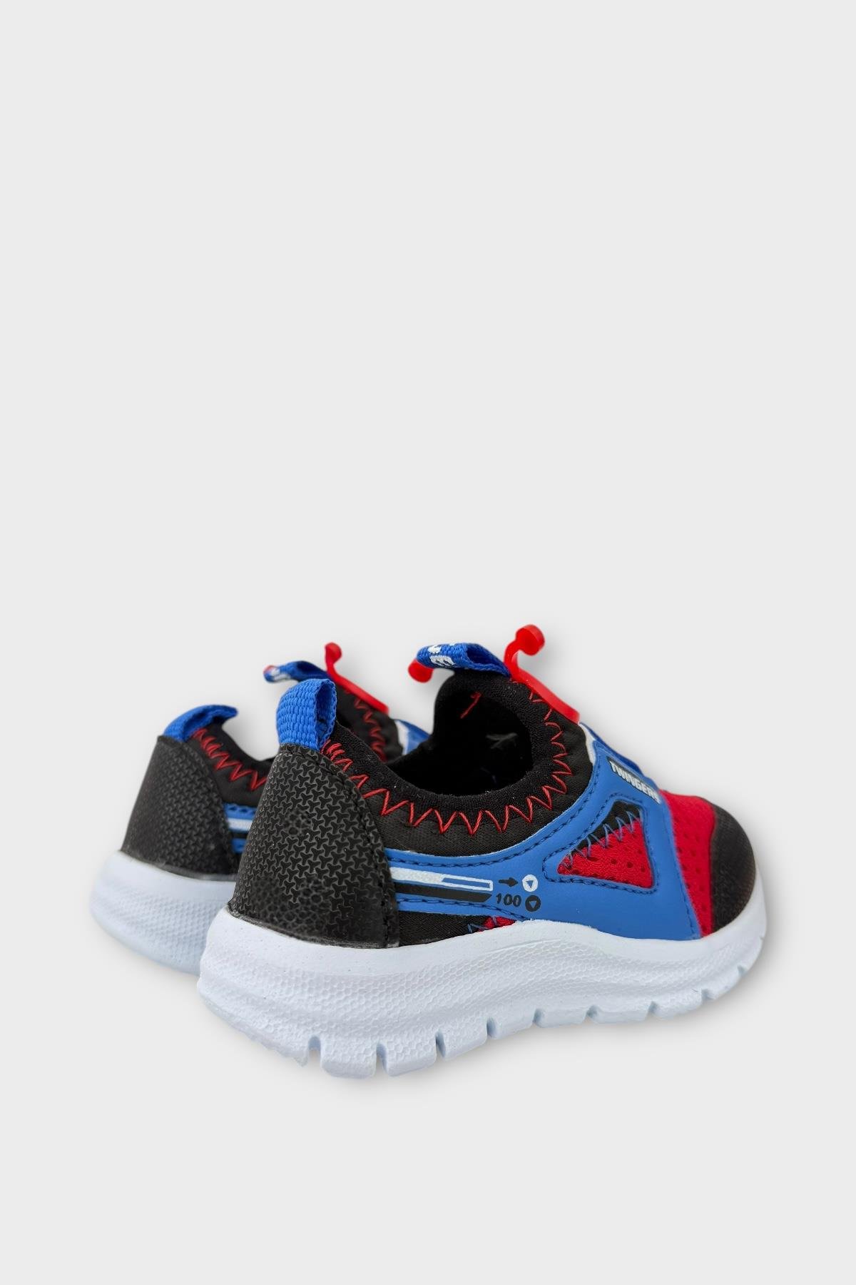 Çocuk Airfile Hafif Taban Kreş Ev Okul Bebe Spor Ayakkabısı SİYAH - KIRMIZI - Görsel 6