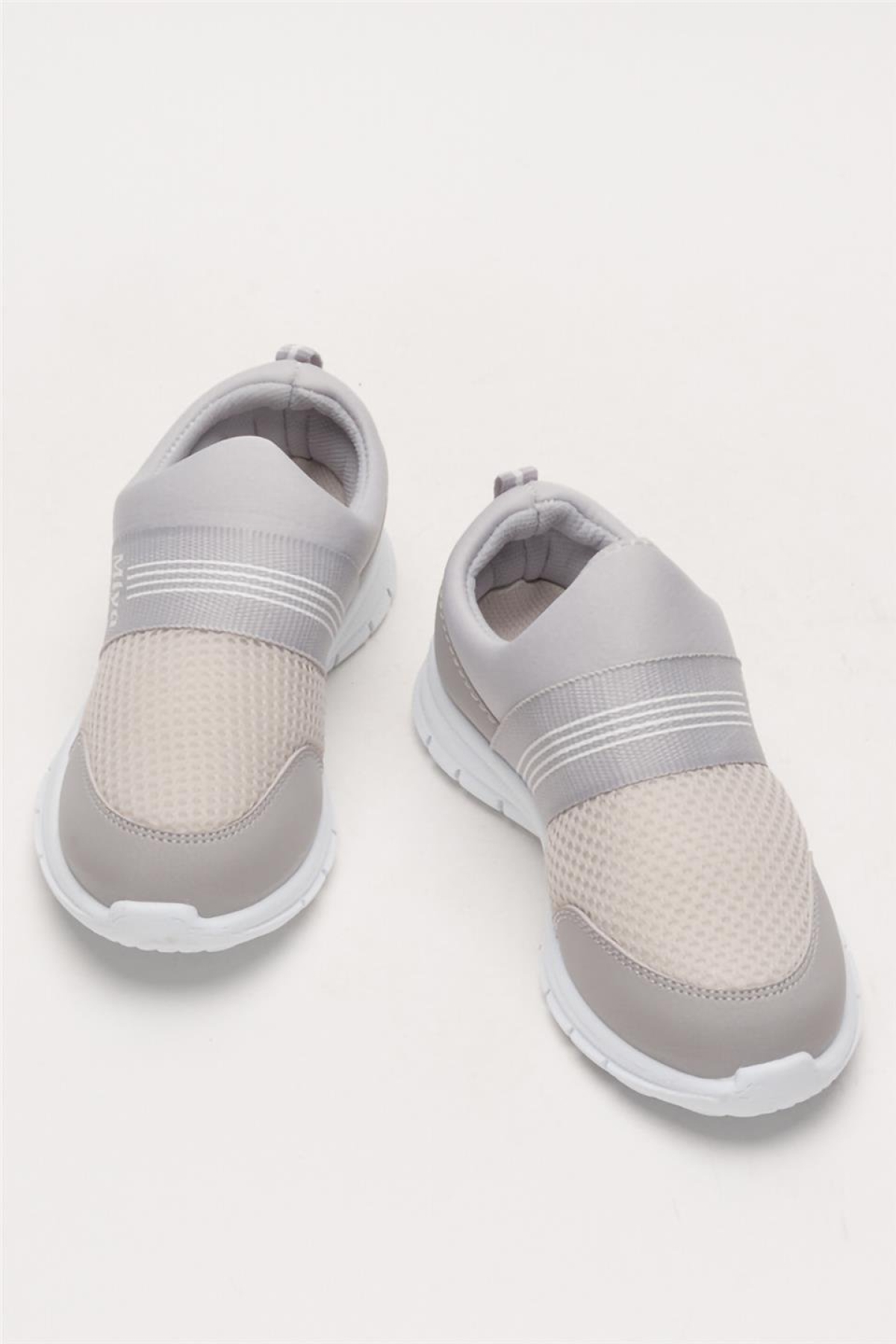 Unisex Lastilkli Hafif Airfle Çocuk Spor Ayakkabı GRİ - Görsel 7