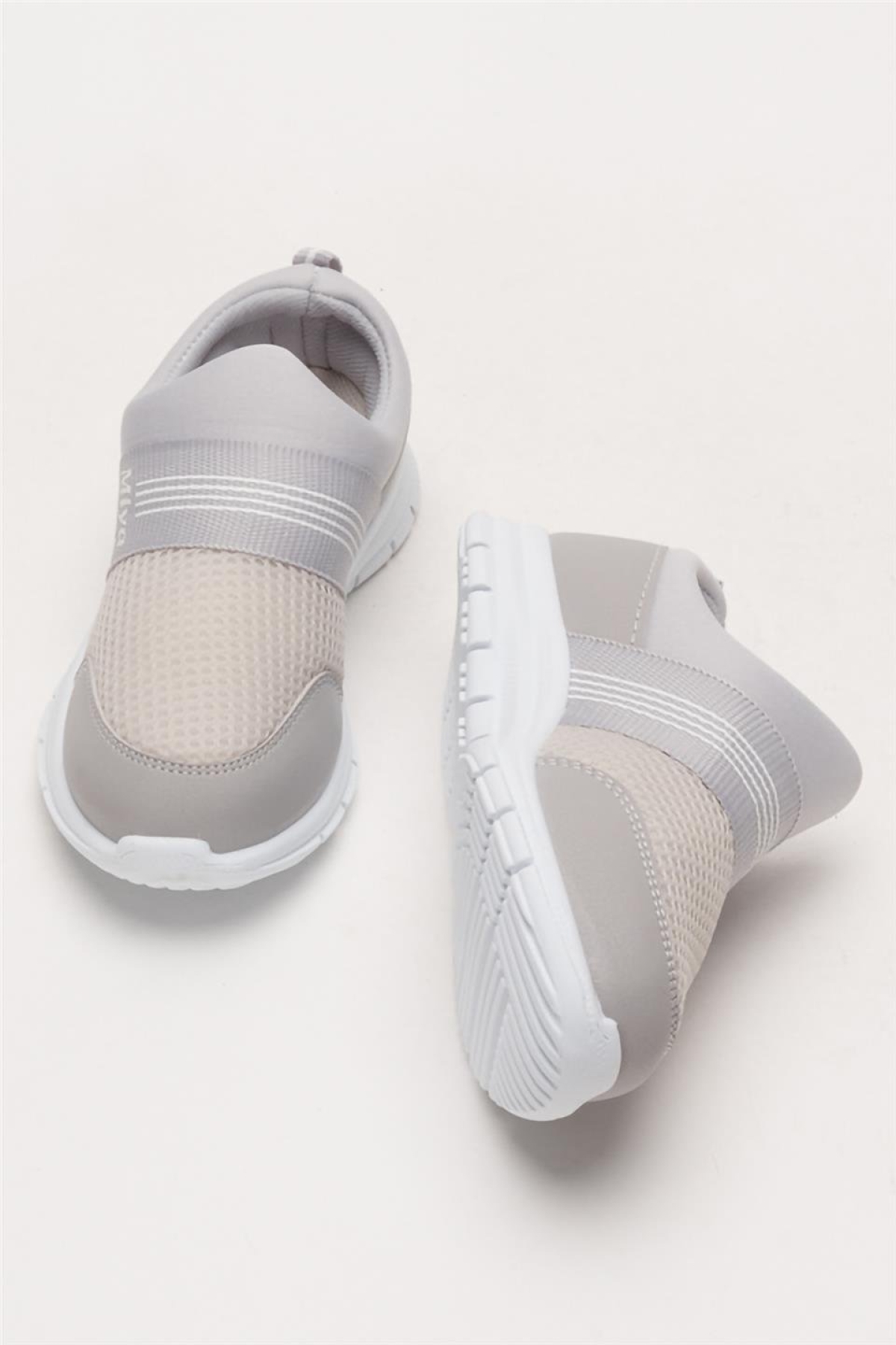 Unisex Lastilkli Hafif Airfle Çocuk Spor Ayakkabı GRİ - Görsel 8