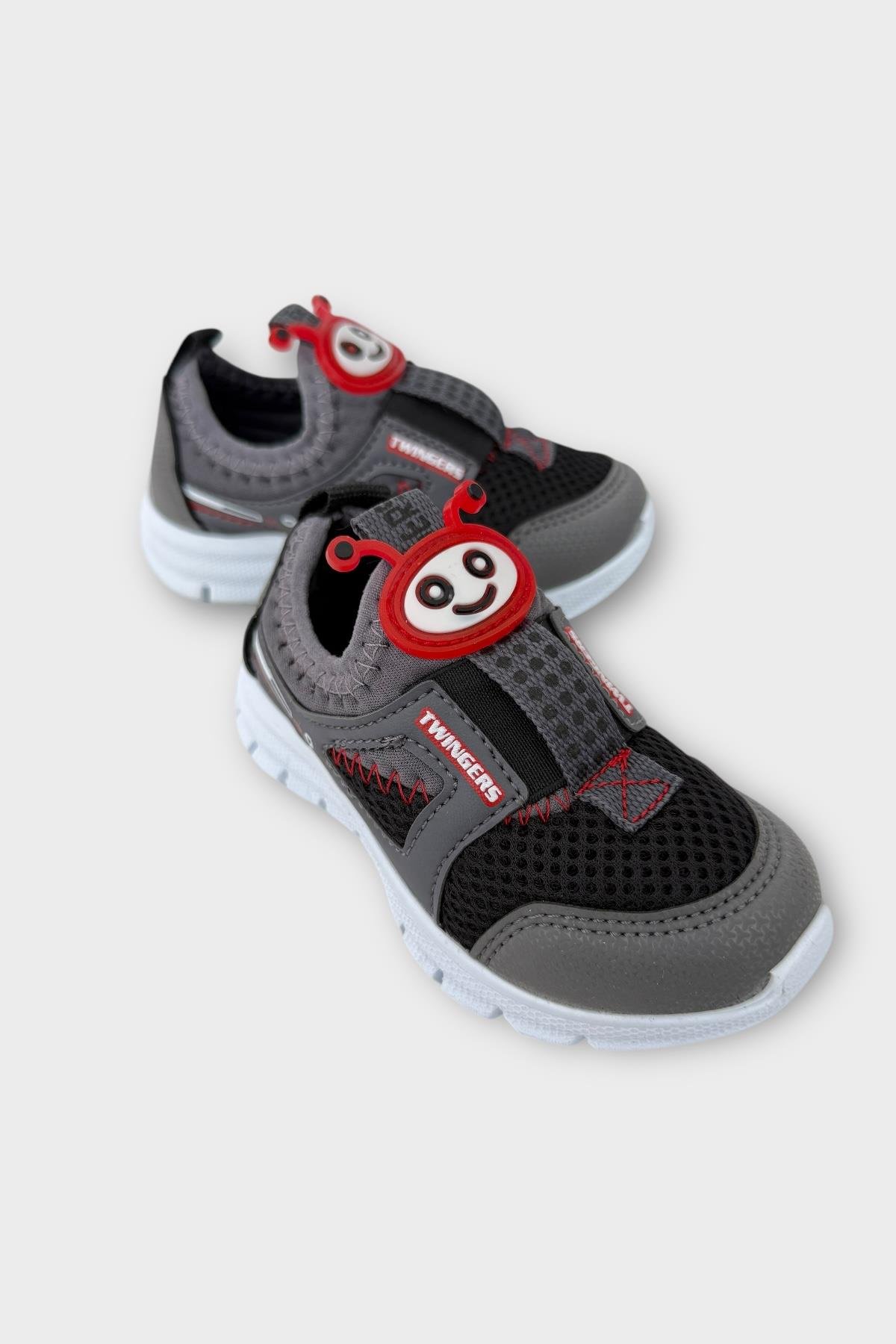 Çocuk Airfile Hafif Taban Kreş Ev Okul Bebe Spor Ayakkabısı SİYAH - FÜME - Görsel 3