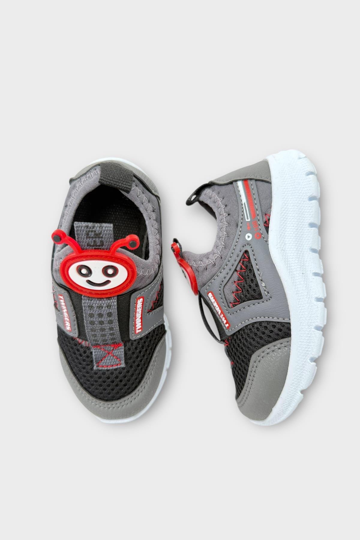 Çocuk Airfile Hafif Taban Kreş Ev Okul Bebe Spor Ayakkabısı SİYAH - FÜME - Görsel 7